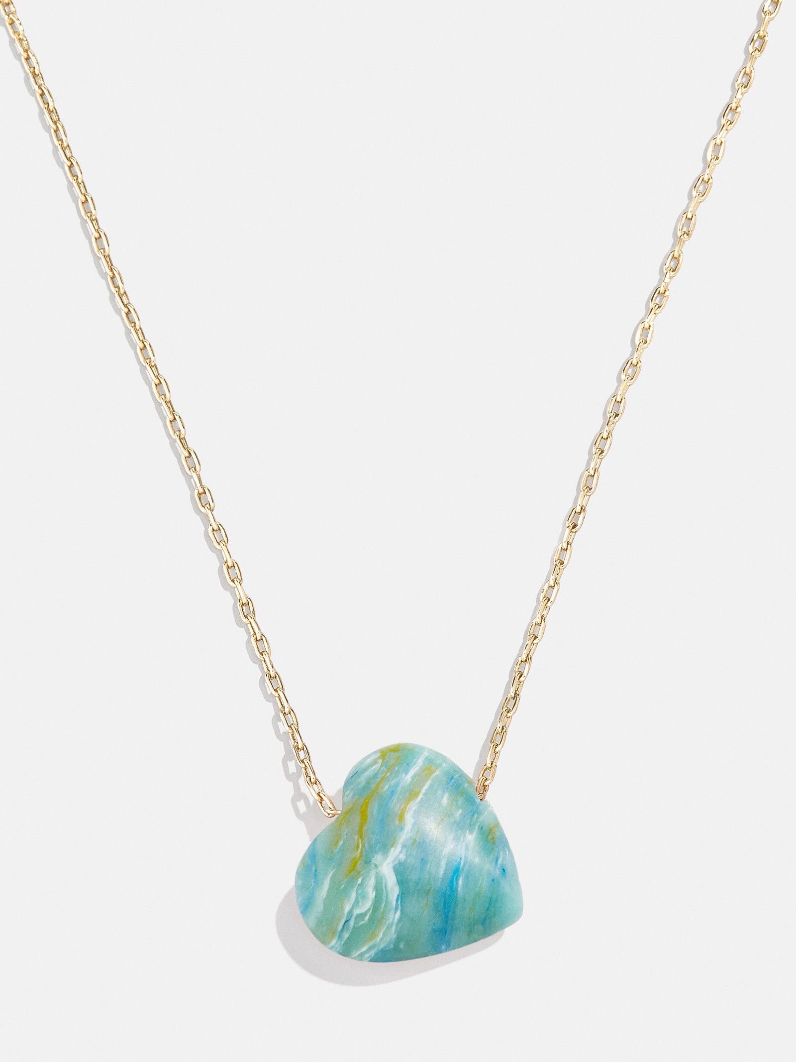 Premium Juno Turquoise Necklace - Heart Pendant with Natural Stone