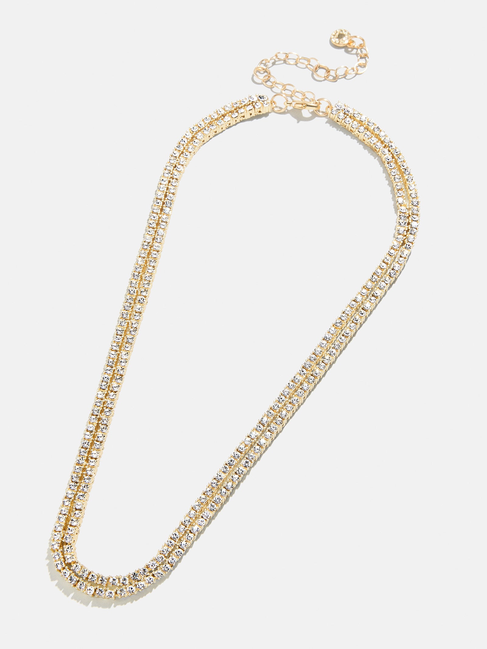 Premium Becca Double-Layer Tennis Necklace - Gold & Pavé