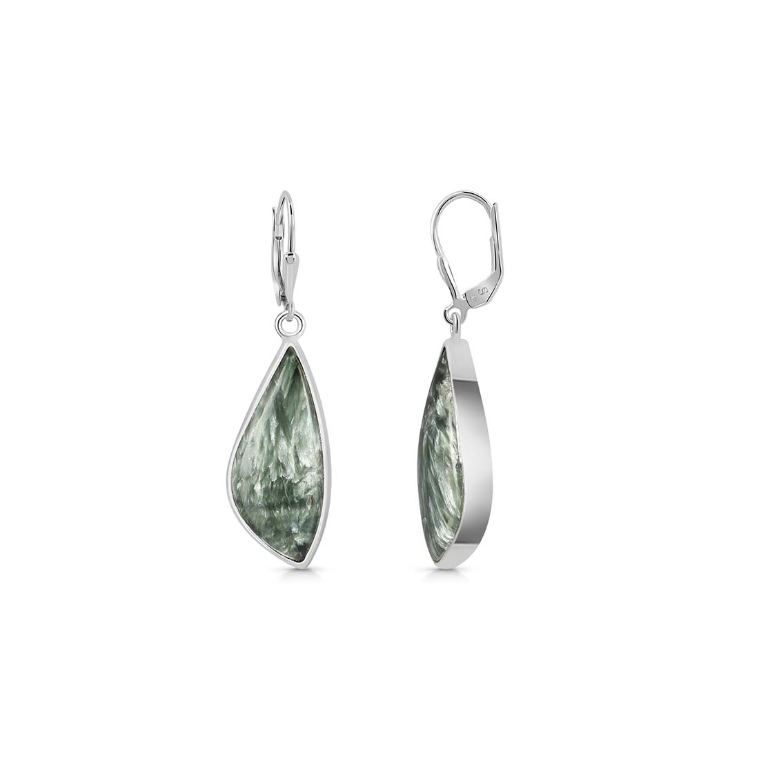 Premium Seraphinite Statement Earrings - SER-E-4