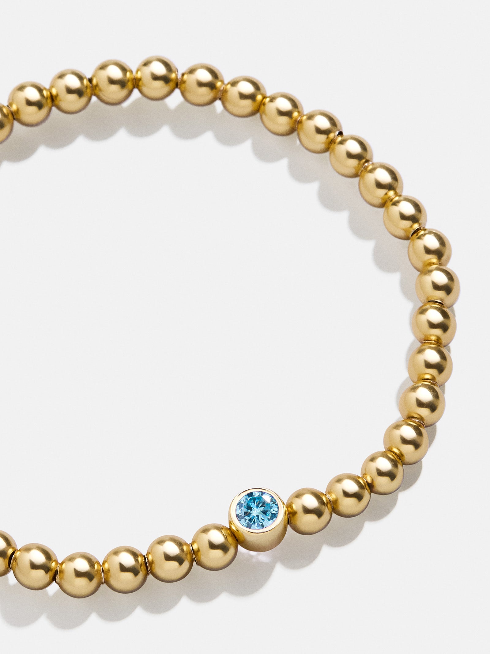 Premium 18K Gold Plated Aquamarine Birthstone Bracelet