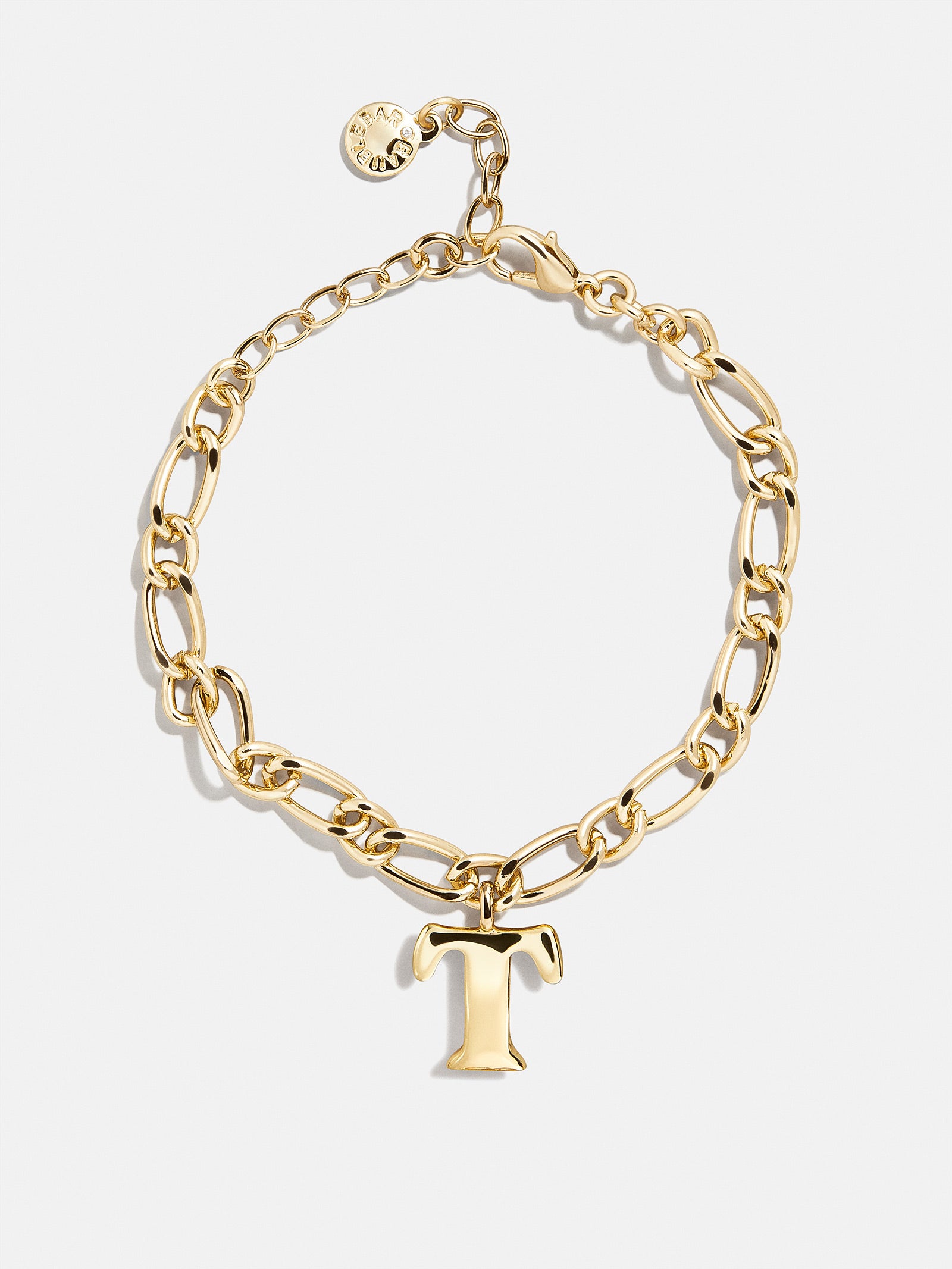 Premium Chunky Initial Charm Bracelet - Gold