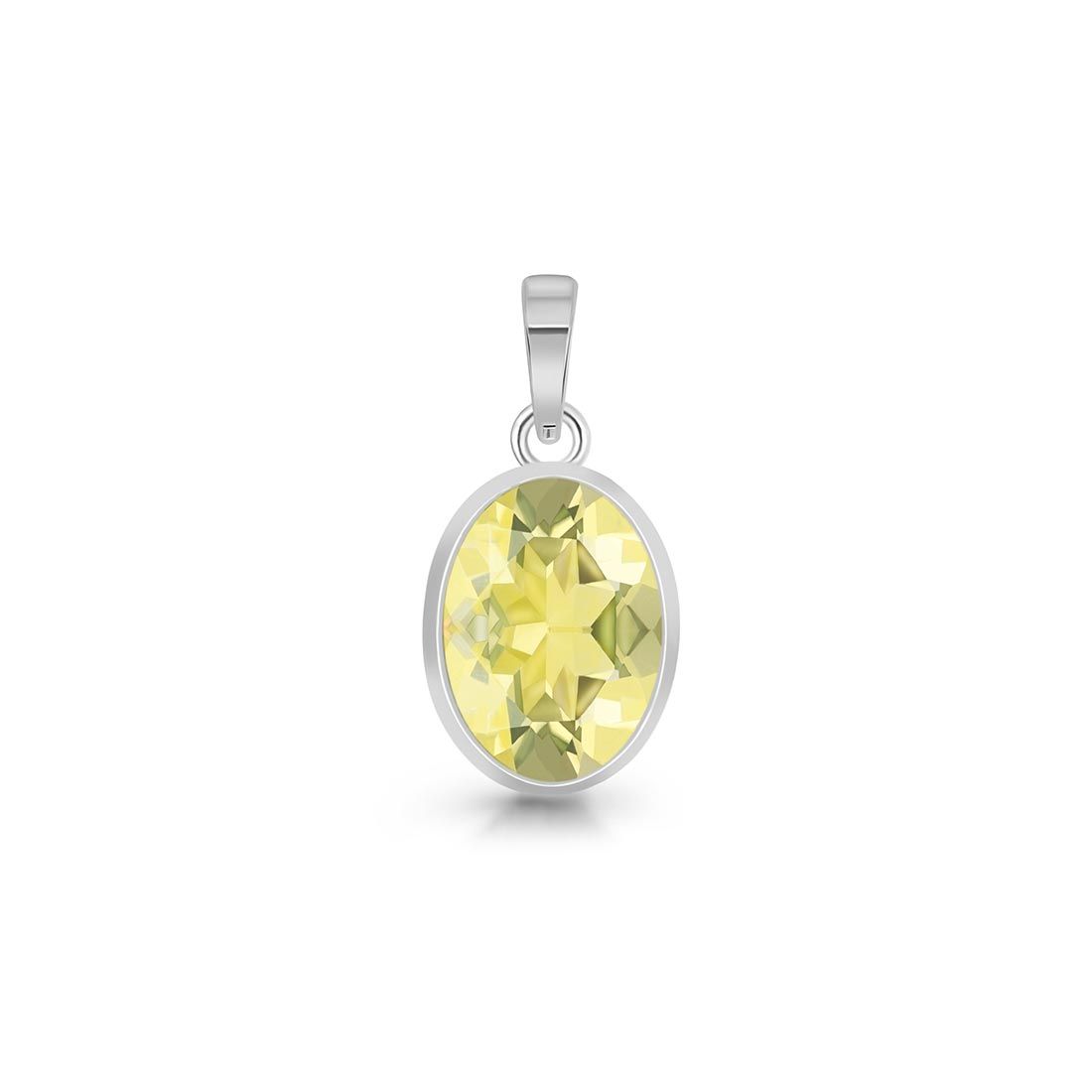 Premium Lemon Quartz Pendant - Ultimate Elegance (LEM-SP-458)