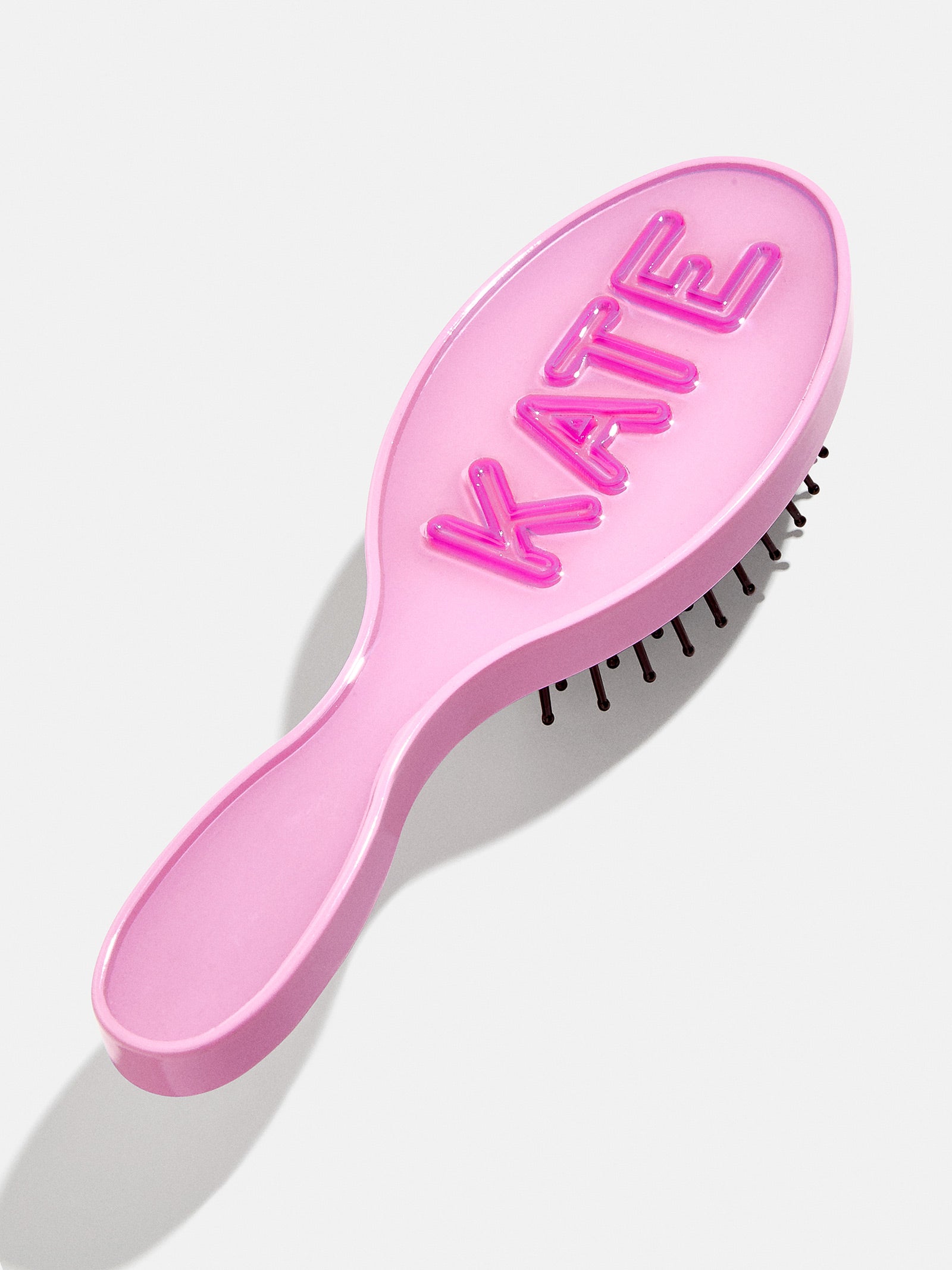 Premium Mini Custom Hair Brush - Personalized Pink Design