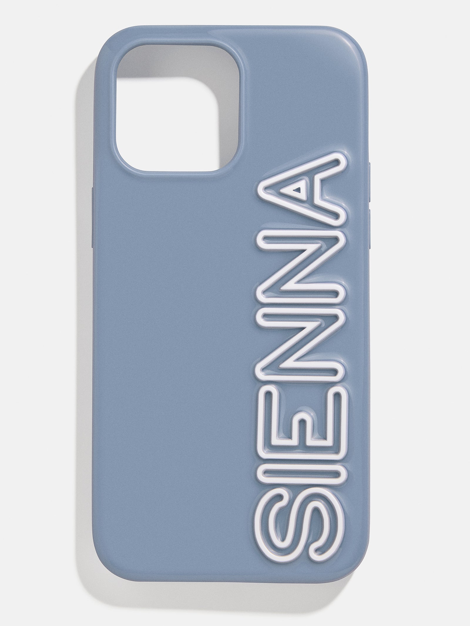 Premium Custom iPhone Case - Slate Blue & White