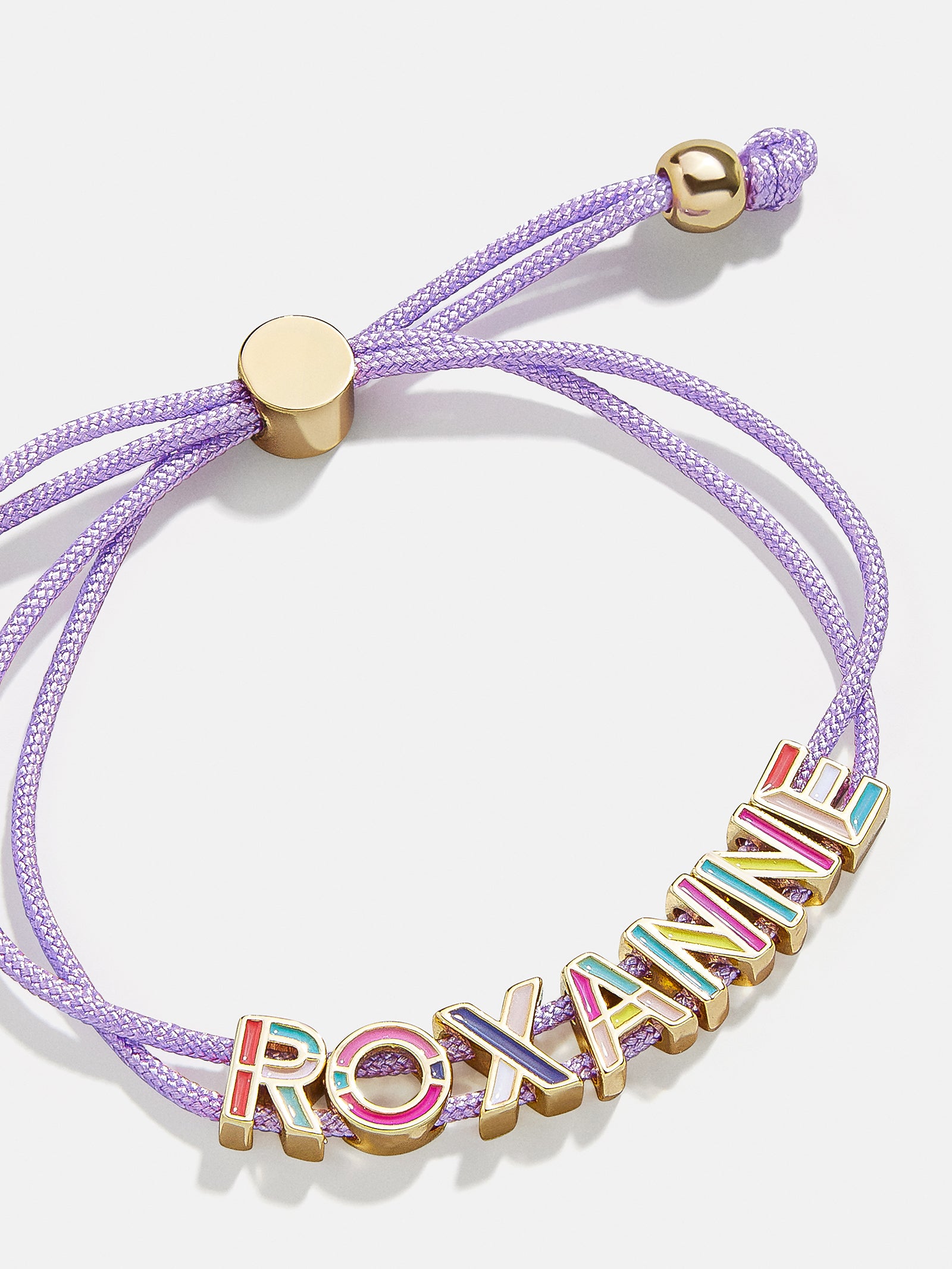 Premium Kids' Custom Alphabet Cord Bracelet - Purple