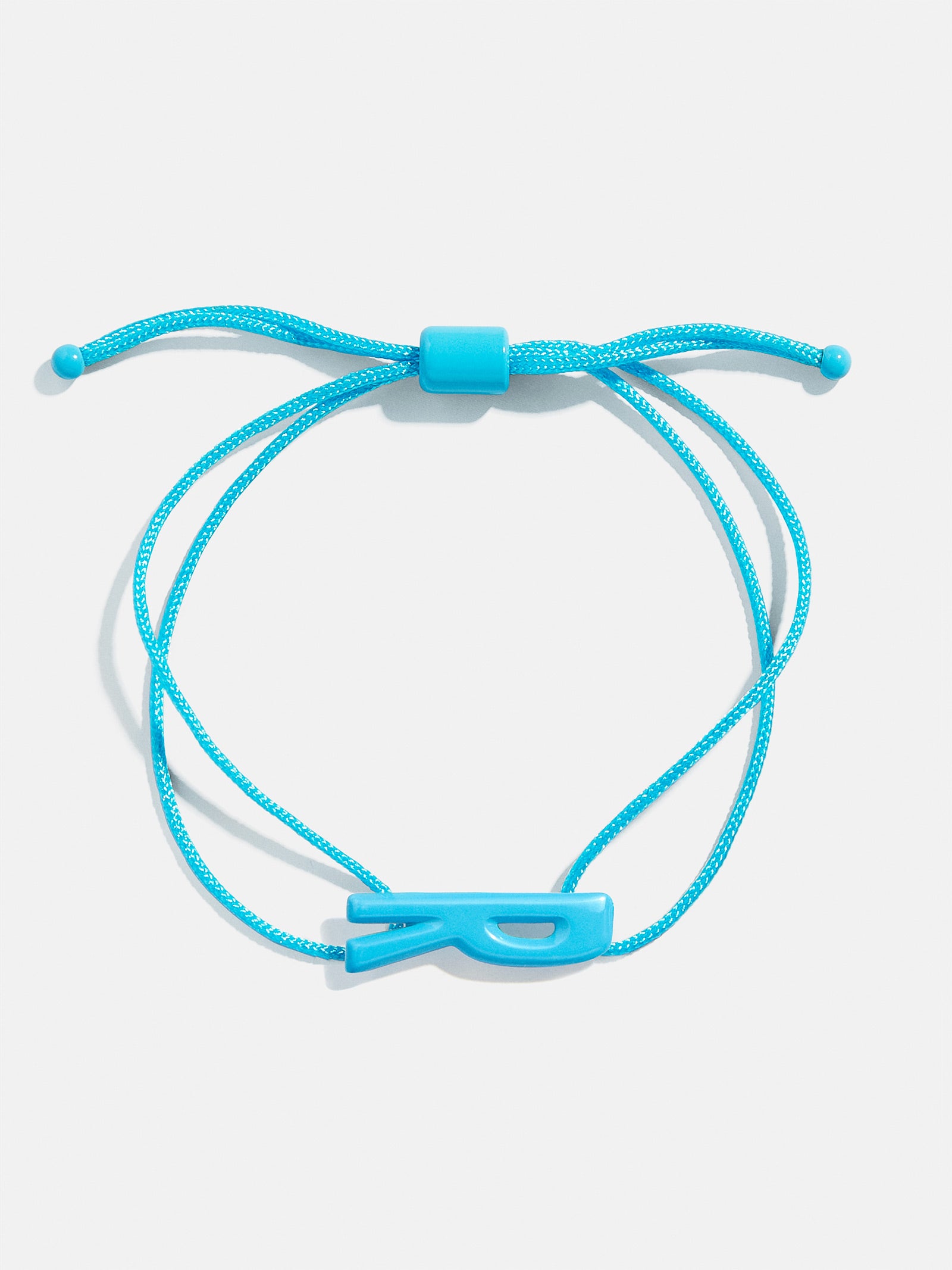 Premium Aqua East West Initial Cord Bracelet - Personalized Style