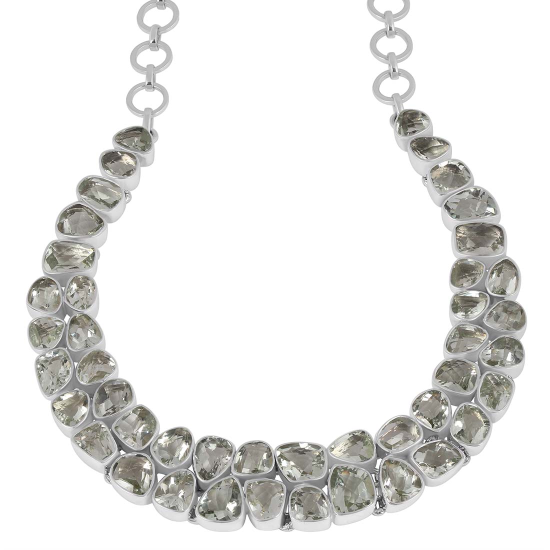 Premium Green Amethyst Statement Necklace - GRA-N-1