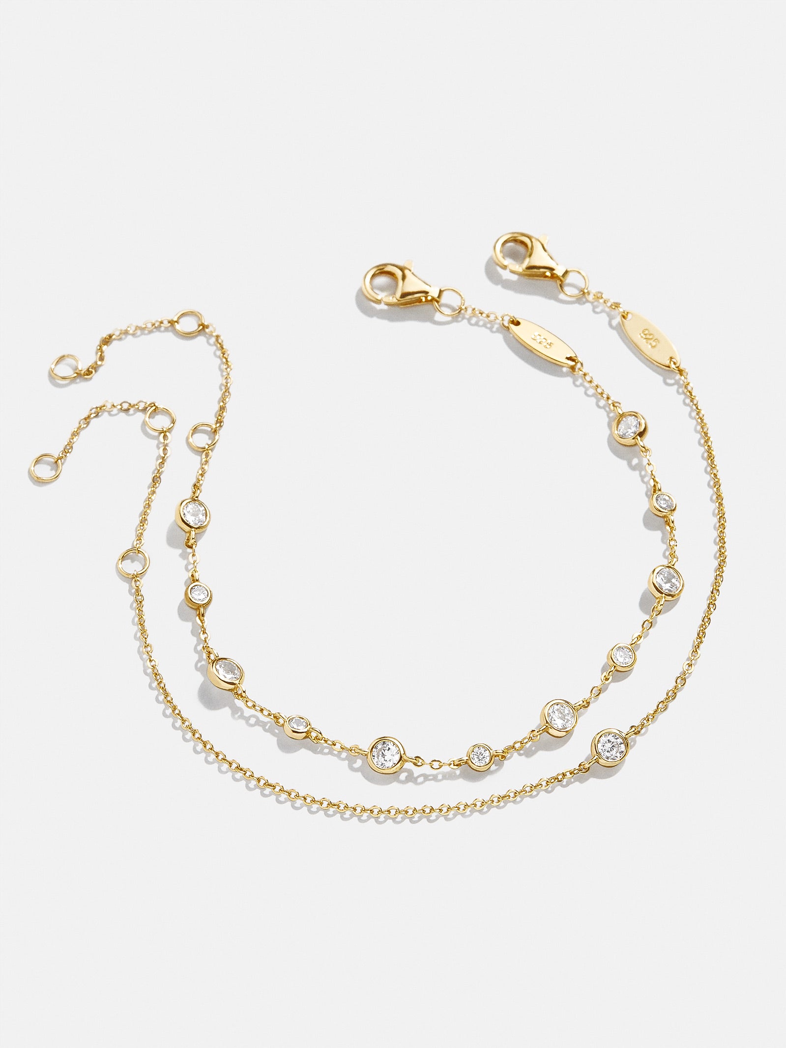 Premium Yolanda 18K Gold Bracelet Set - Luxurious Gold & Pavé Design