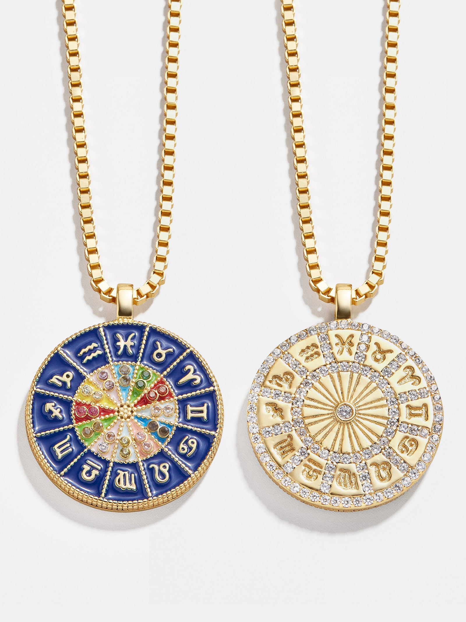 Premium 18K Gold Reversible Astro Medallion Necklace