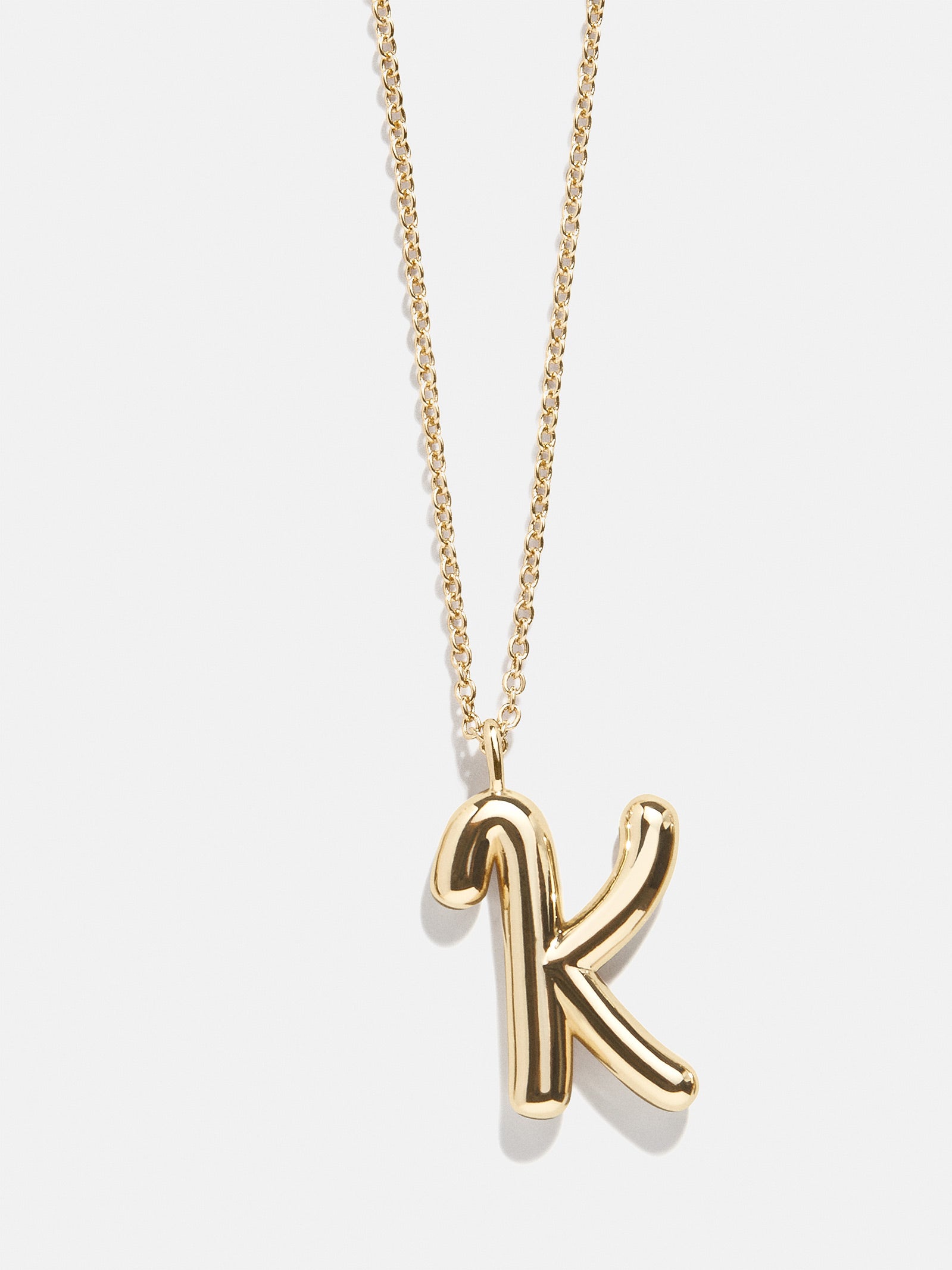 Premium 3D Bubble Script Initial Necklace - Modern Personalized Jewelry