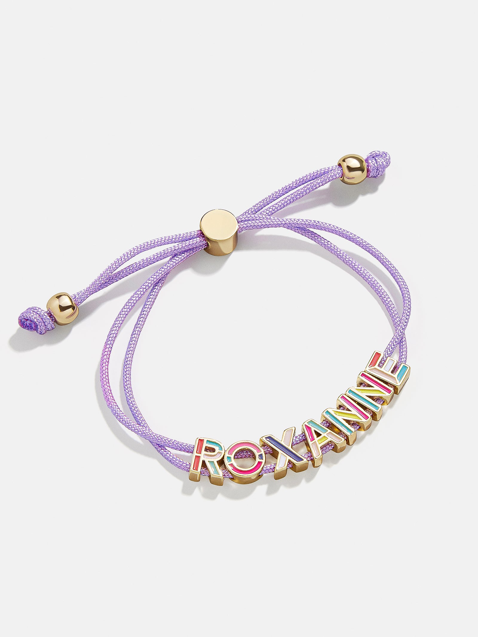 Premium Kids' Custom Alphabet Cord Bracelet - Purple