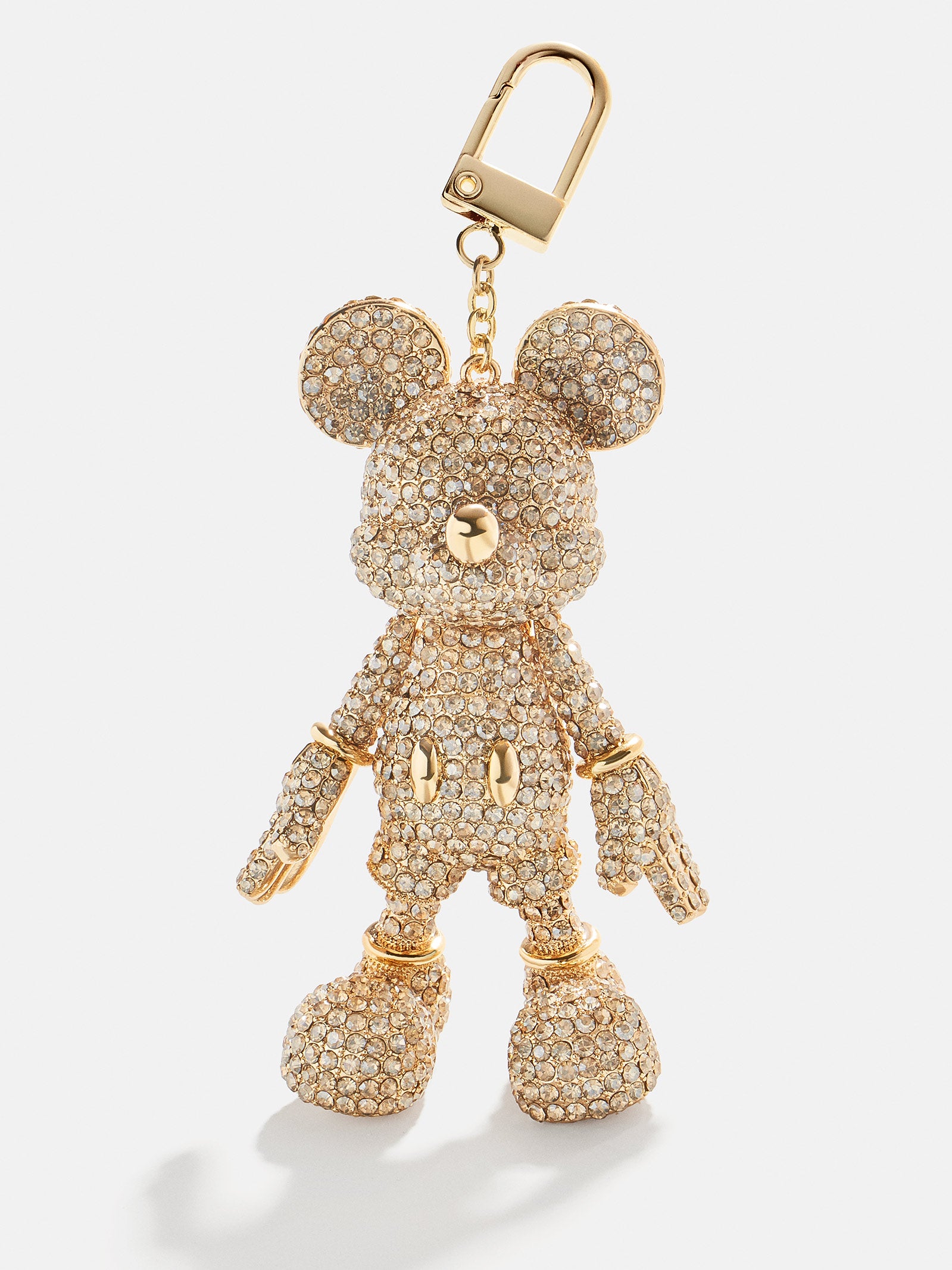 Premium Mickey Mouse Disney Bag Charm - Sparkling Gold Glitter