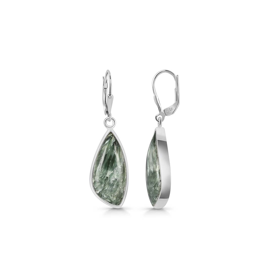 Premium Seraphinite Statement Earrings - SER-E-2