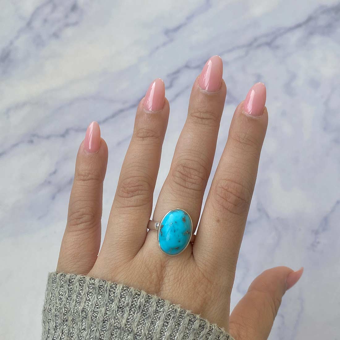 Premium Turquoise Adjustable Statement Ring - TRQ-R-170