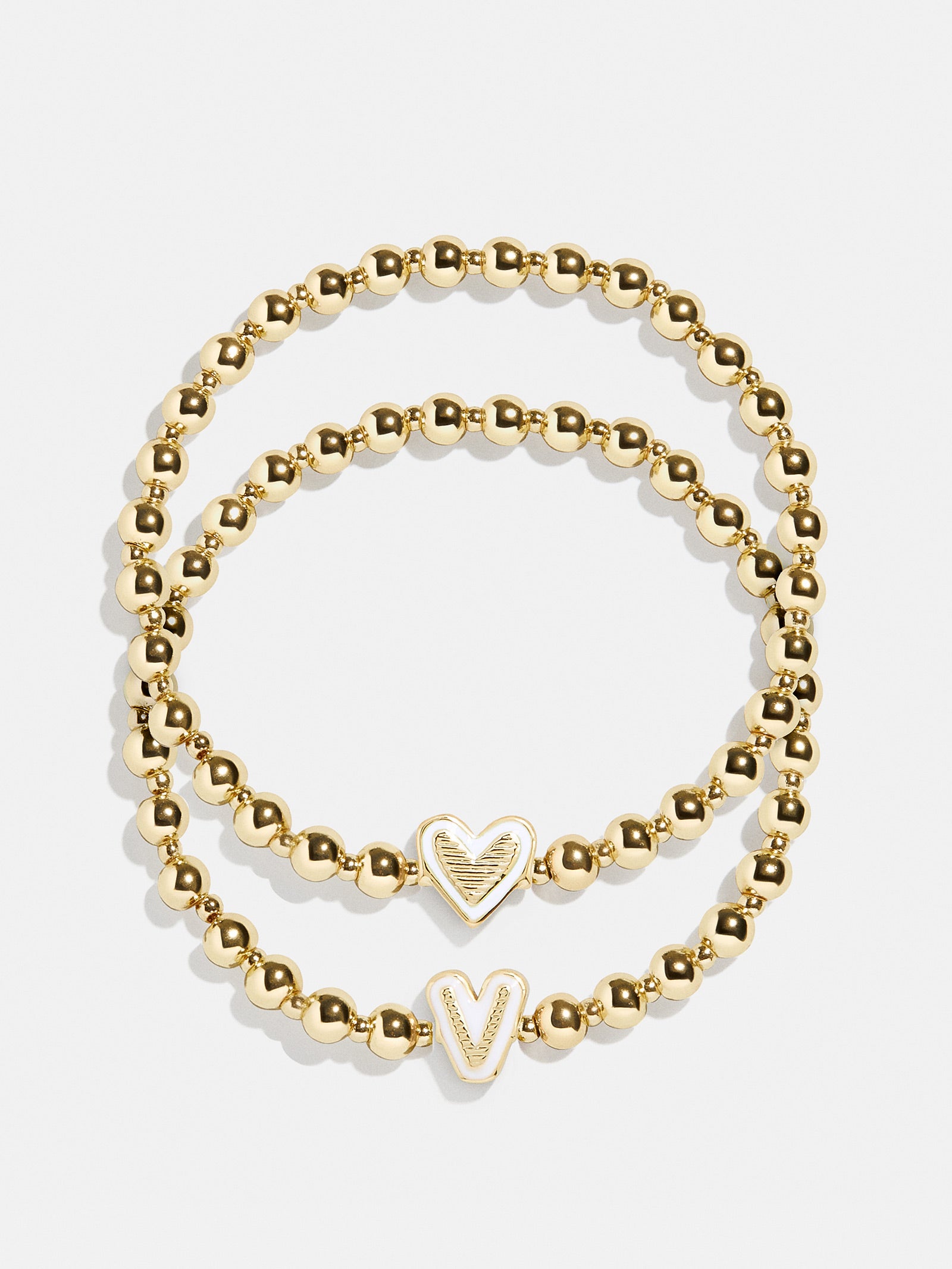 Premium Initial & Heart Kids' Pisa Bracelet Set - Gold | Ultimate Gift for Little Ones