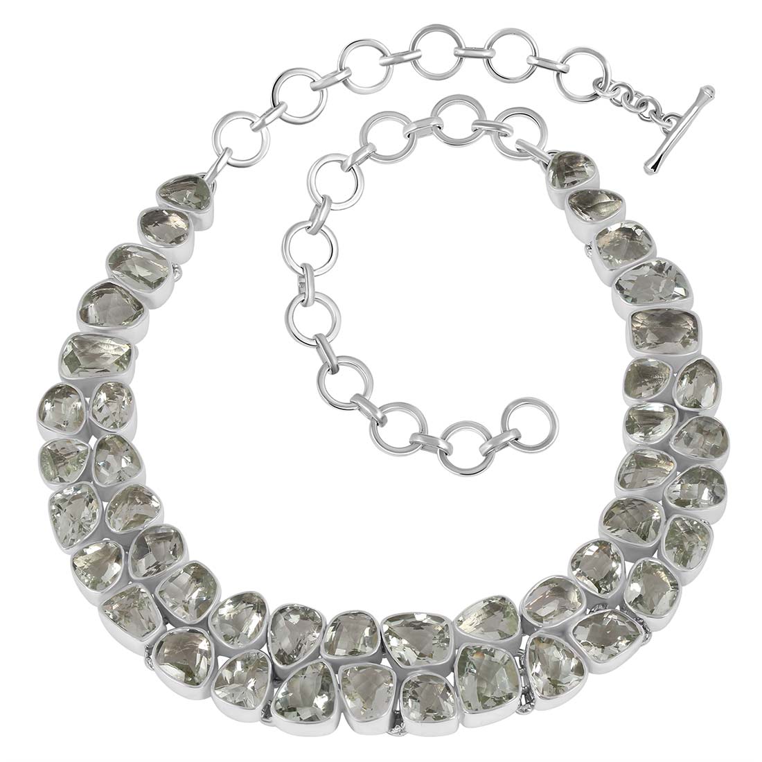 Premium Green Amethyst Statement Necklace - GRA-N-1