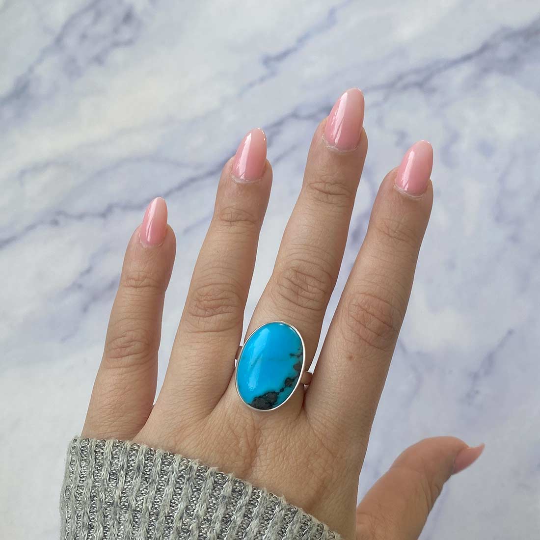 Premium Turquoise Adjustable Ring - Ultimate Style (TRQ-R-141)