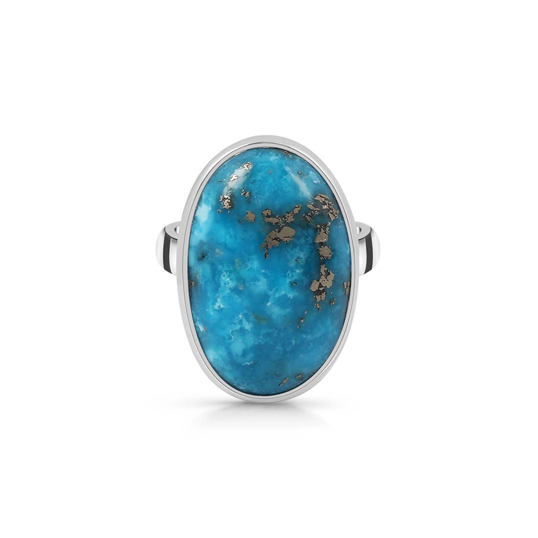 Premium Turquoise Adjustable Ring - Handcrafted 925 Sterling Silver