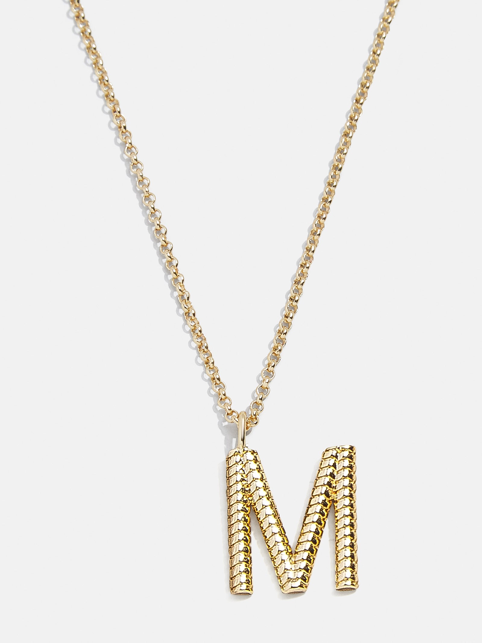 Premium Initial Necklace - Ribbed Textured Design