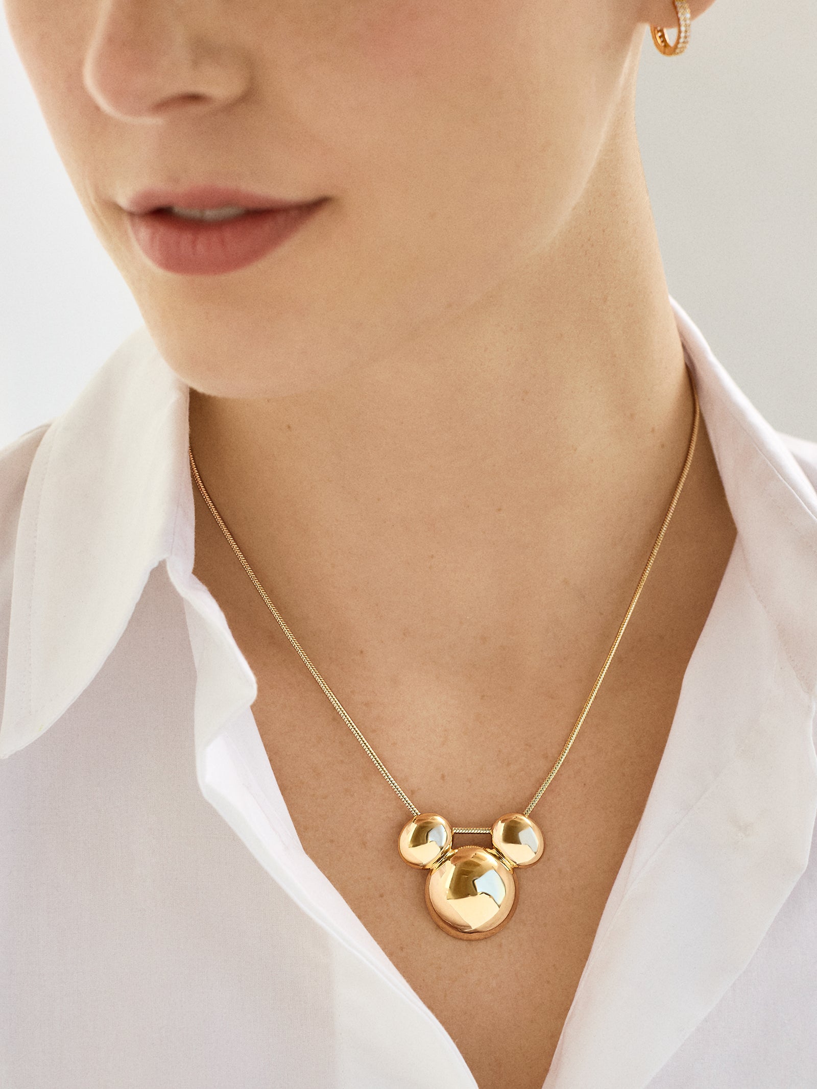 Premium Disney Mickey Mouse Gold Bubble Necklace