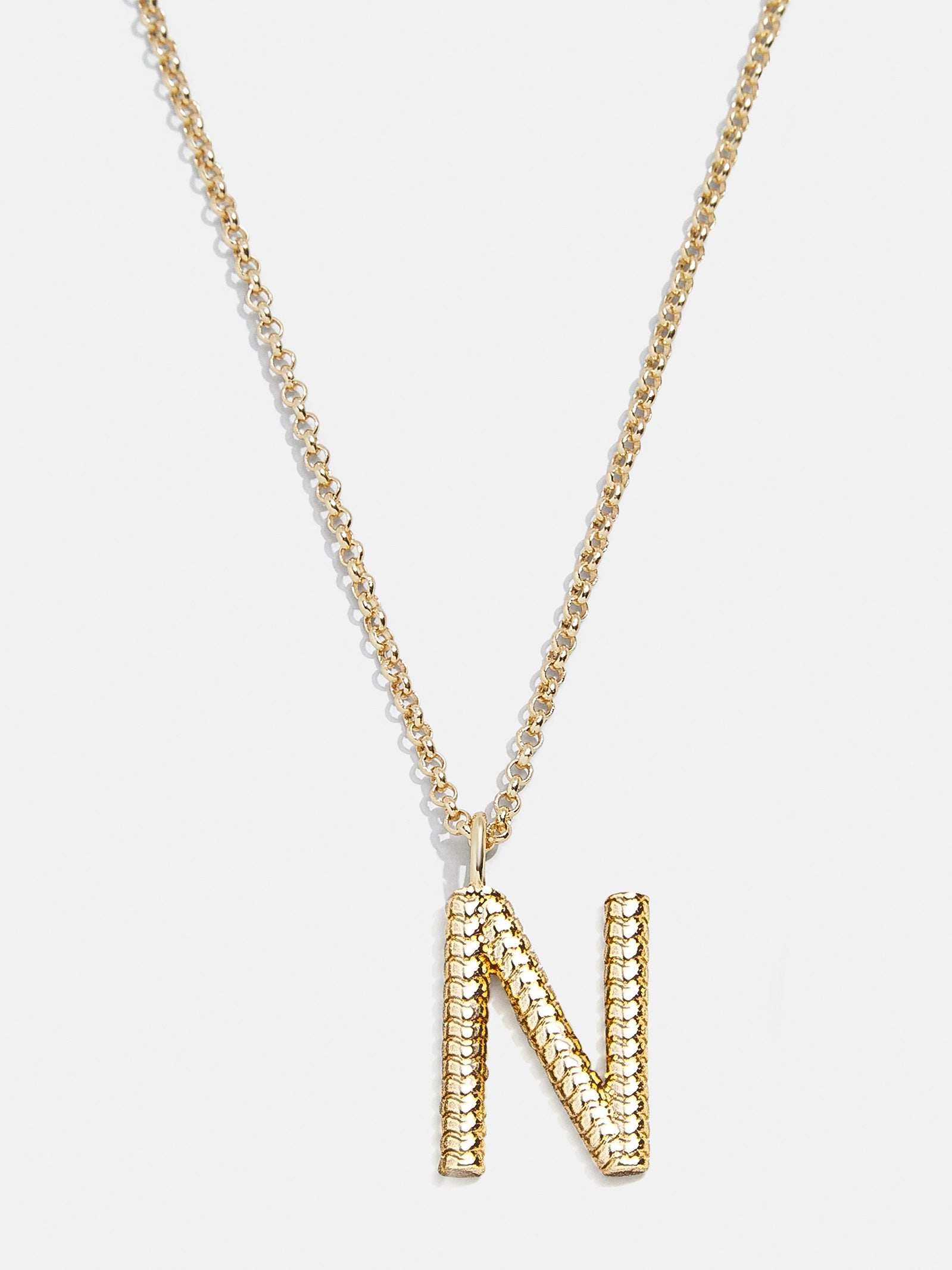 Premium Initial Necklace - Ribbed Textured Design