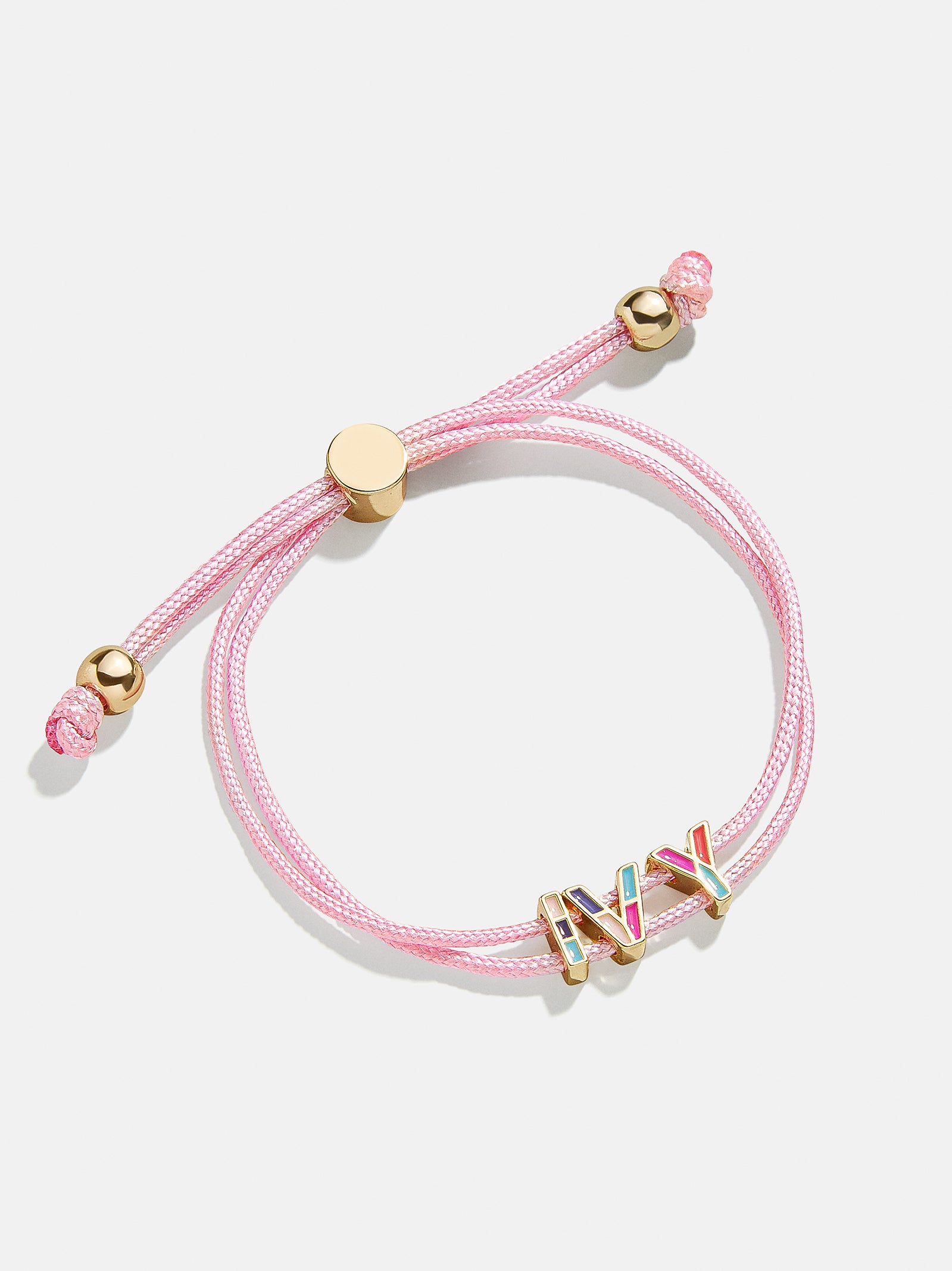 Premium Kids' Personalized Cord Bracelet - Pink