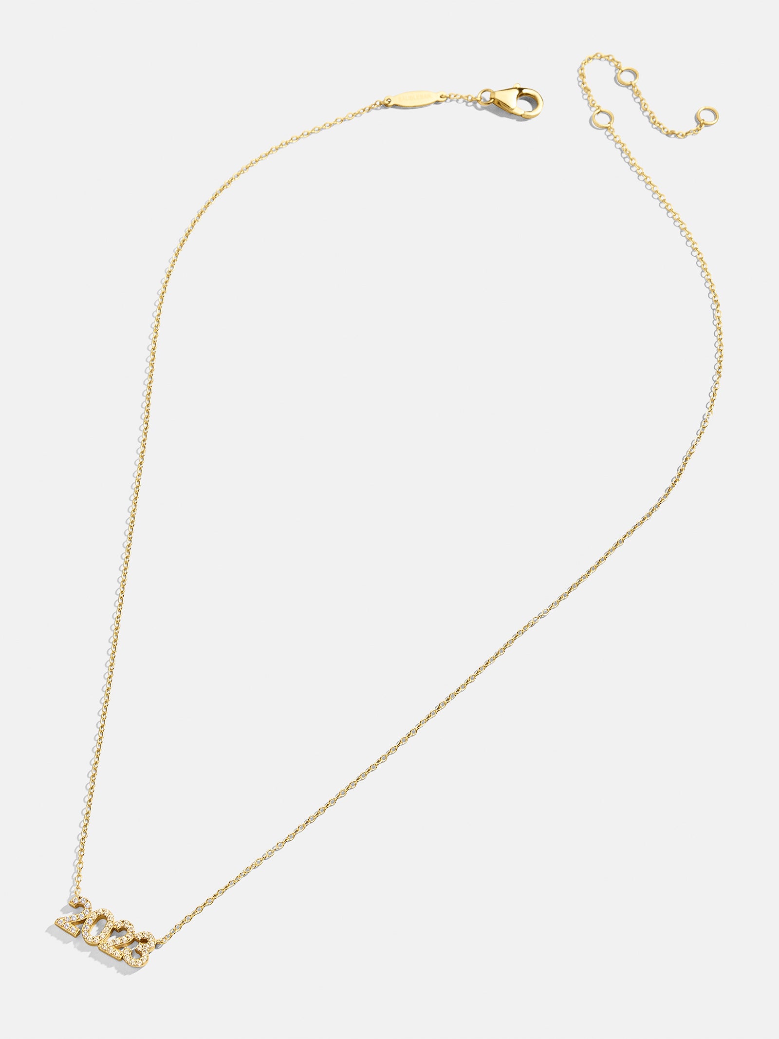 Premium 18K Gold Custom Number Necklace - Personalized Block Font Design