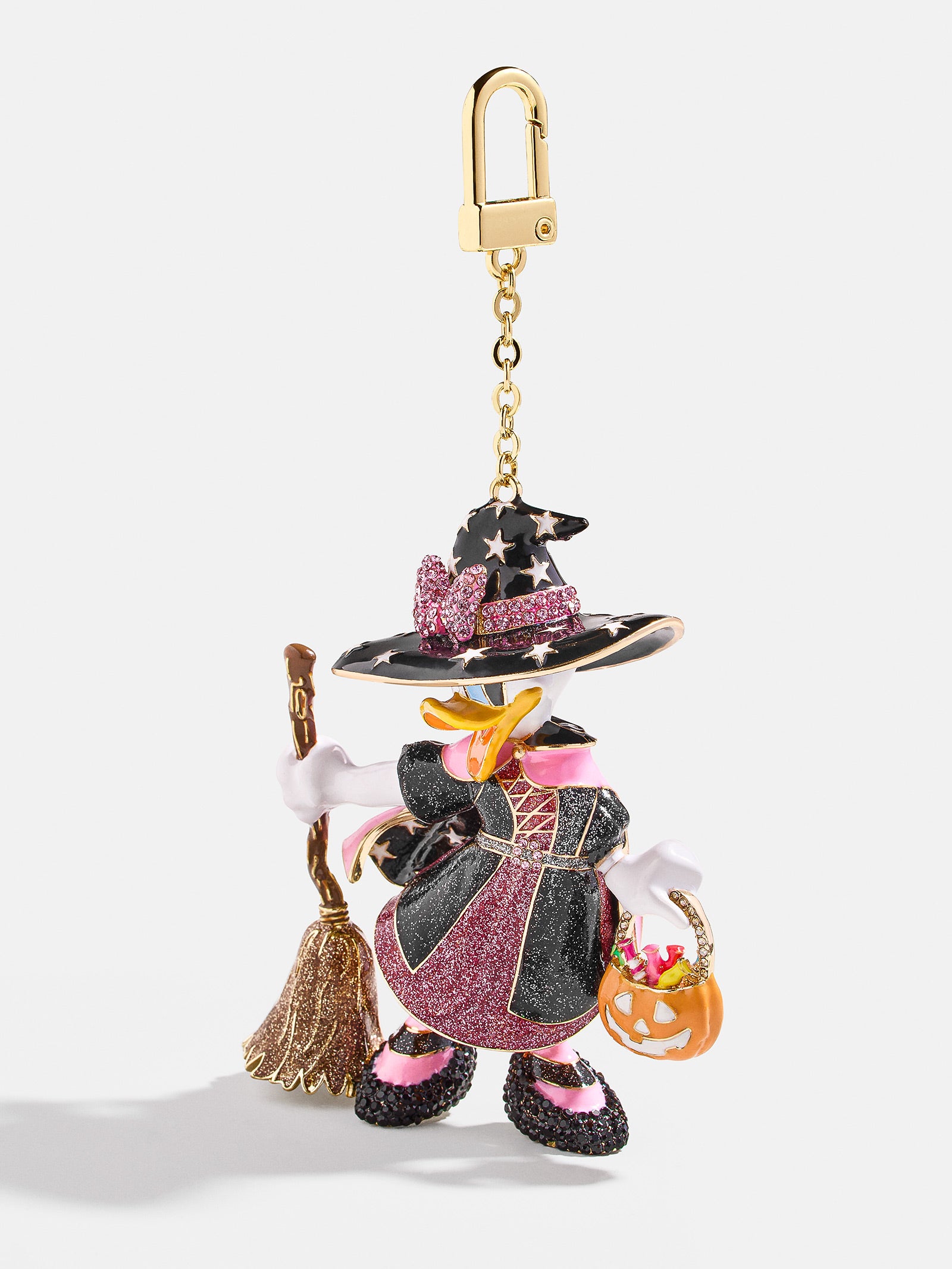 Disney Daisy Duck Glow-In-The-Dark Witch Bag Charm - Premium Halloween Accessory