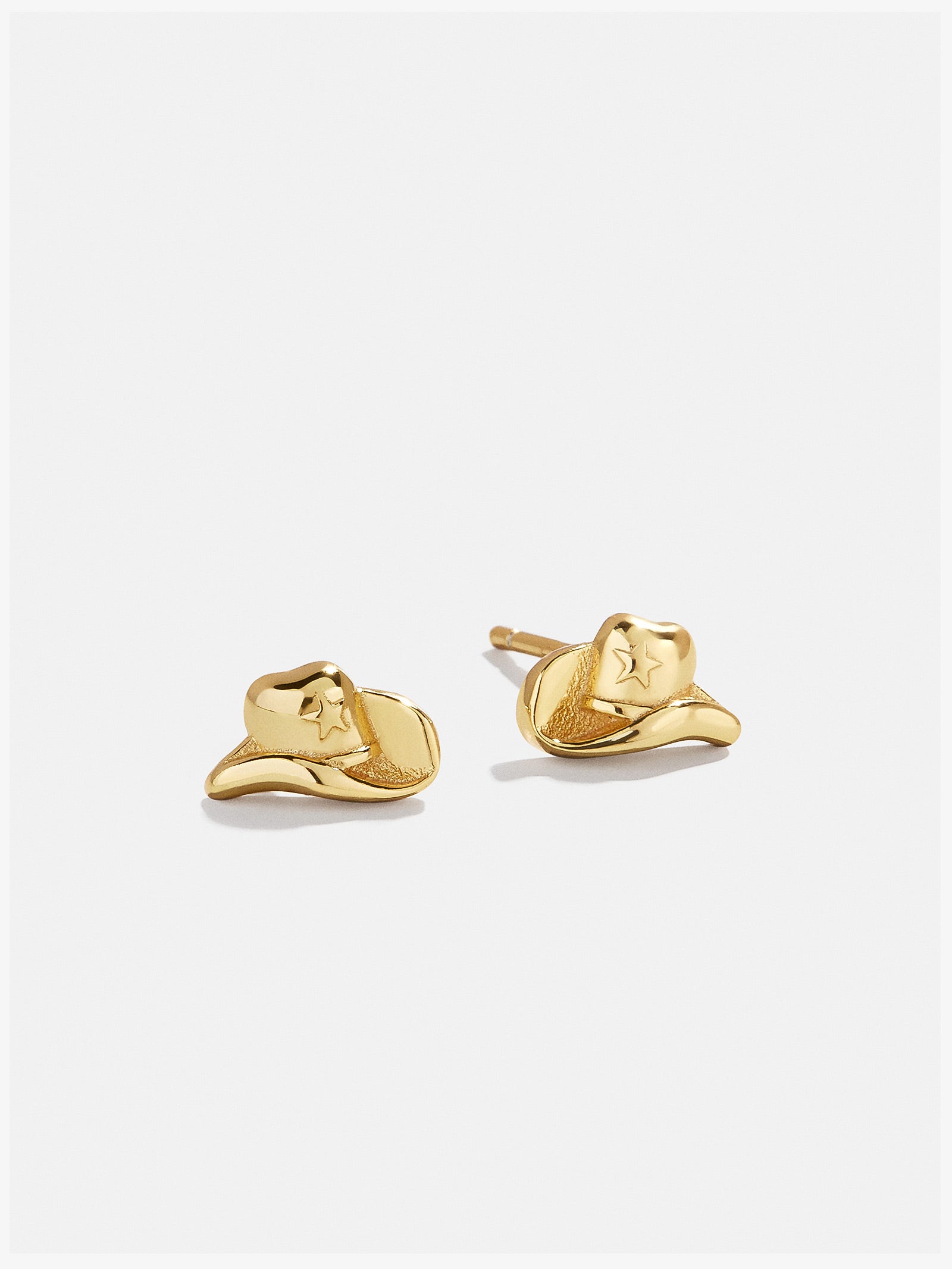 Premium 18K Gold Cowboy Hat Earrings - Ultimate Style Statement