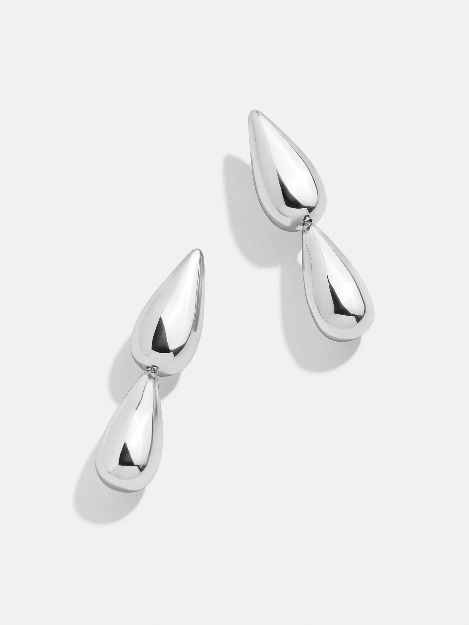 Premium Zoe Teardrop Earrings - Silver