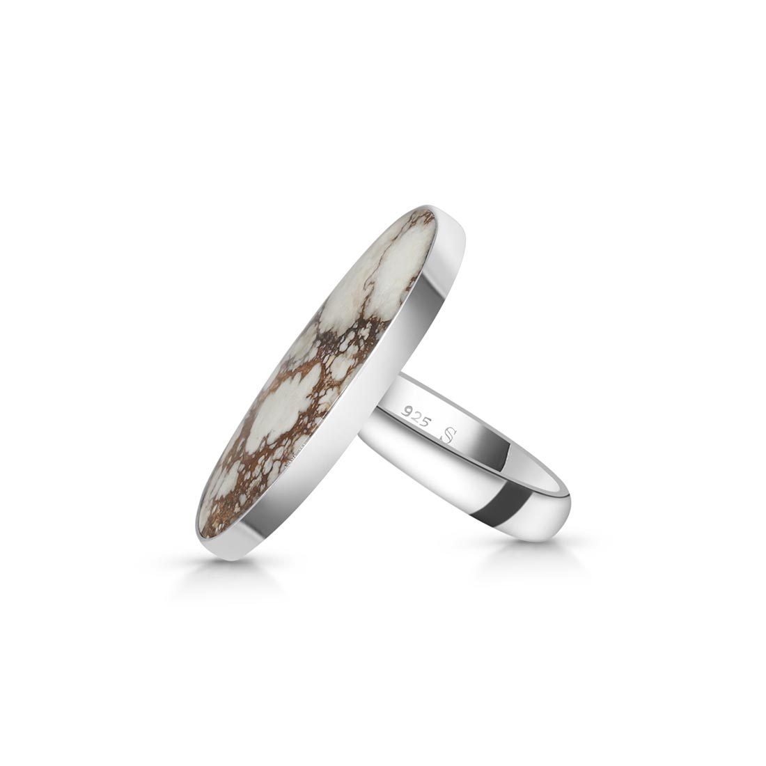 Premium Wild Horse Jasper Adjustable Ring - Elegant Statement Piece