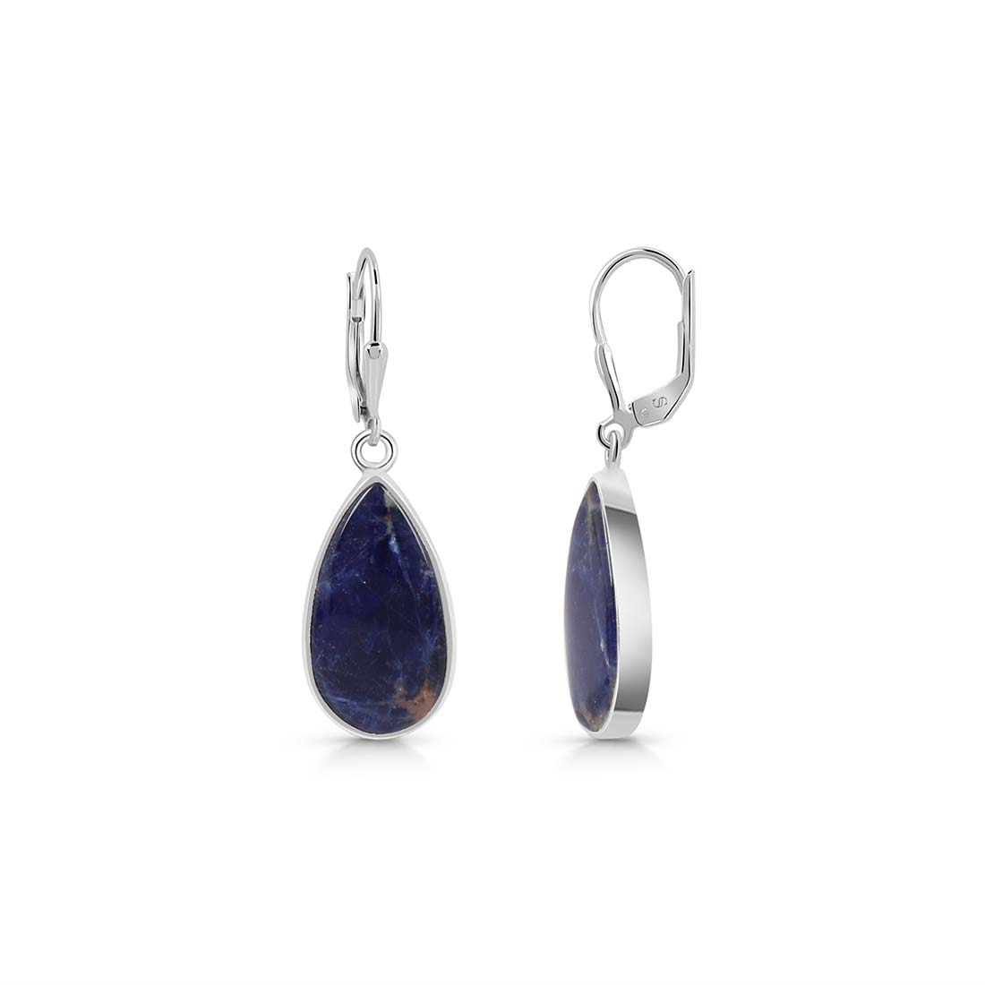 Premium Sodalite Statement Earrings - SDL-E-13 by Sagacia Jewelry