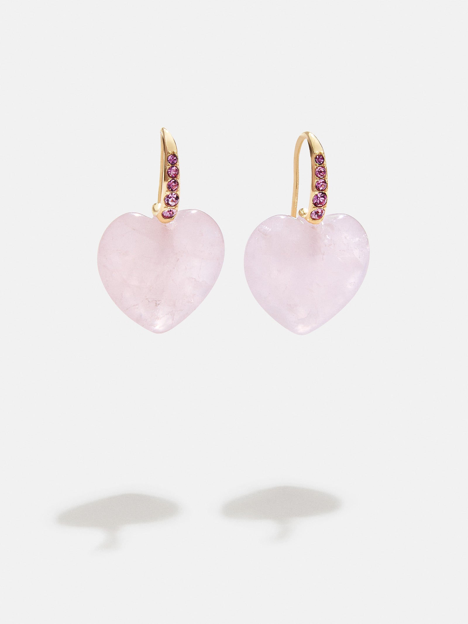 Premium Harper Heart Earrings - Blushing Pink