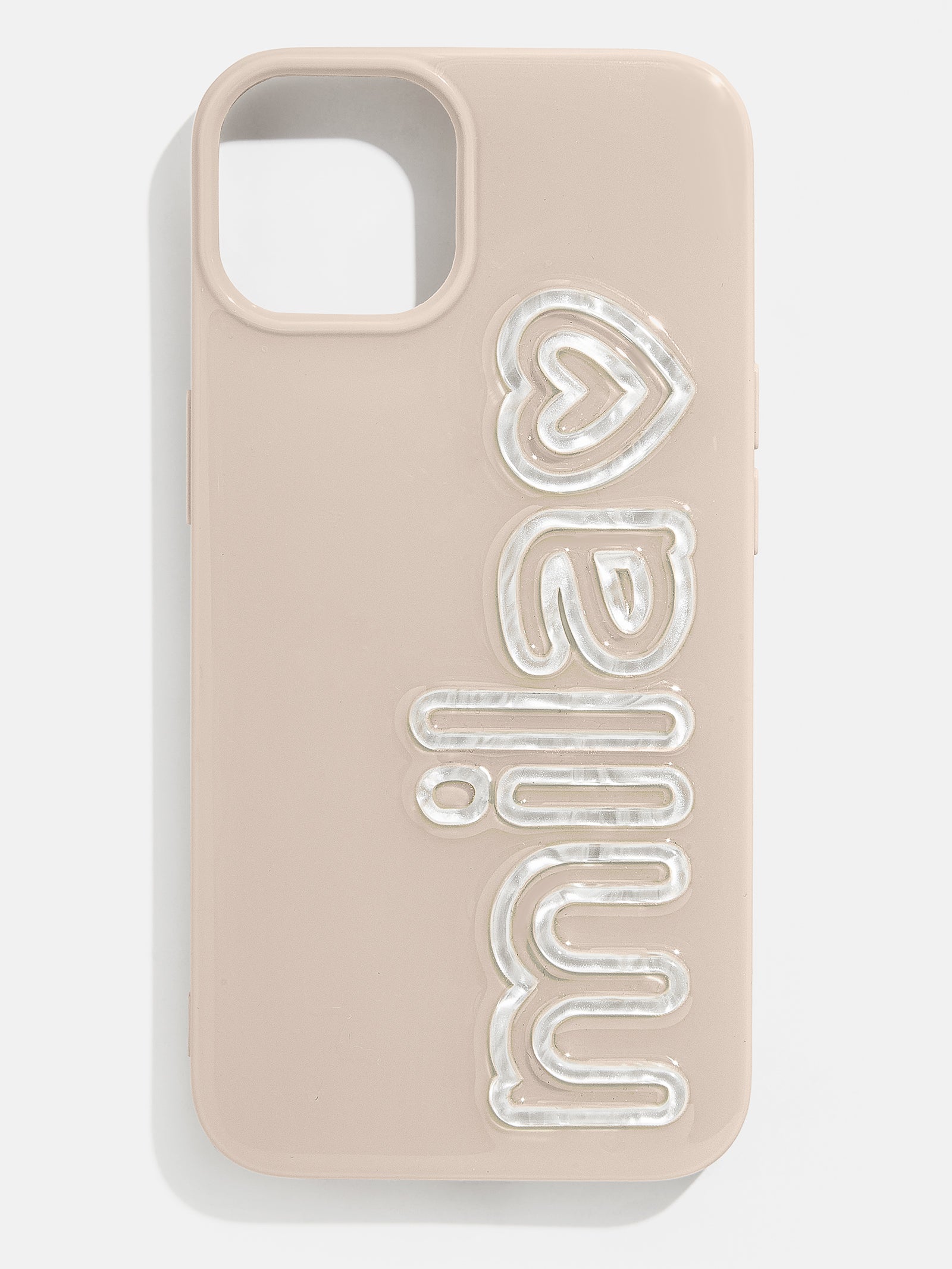 Premium Customizable iPhone Case - Beige & White | Ultimate Protection & Style