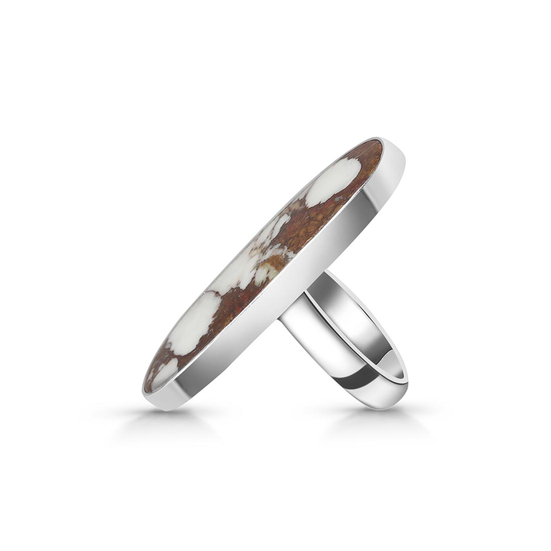 Premium Wild Horse Jasper Adjustable Ring - Elegant 925 Sterling Silver (WOJ-R-64)