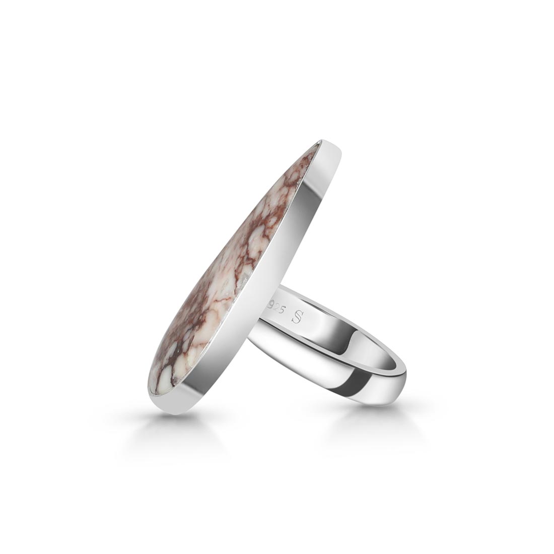 Premium Wild Horse Jasper Adjustable Ring - Elegant 925 Sterling Silver (WOJ-R-38)