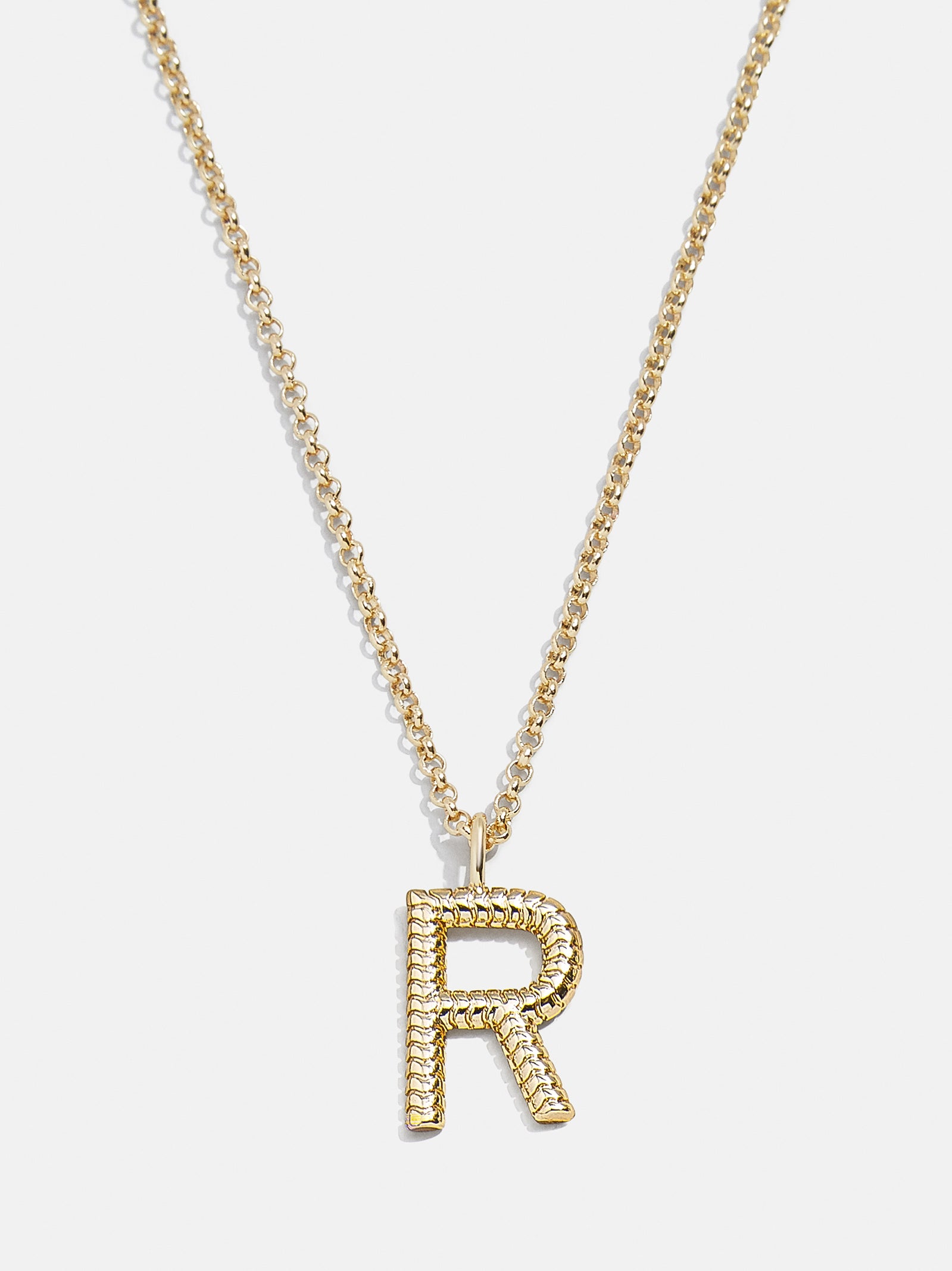 Premium Initial Necklace - Ribbed Textured Design