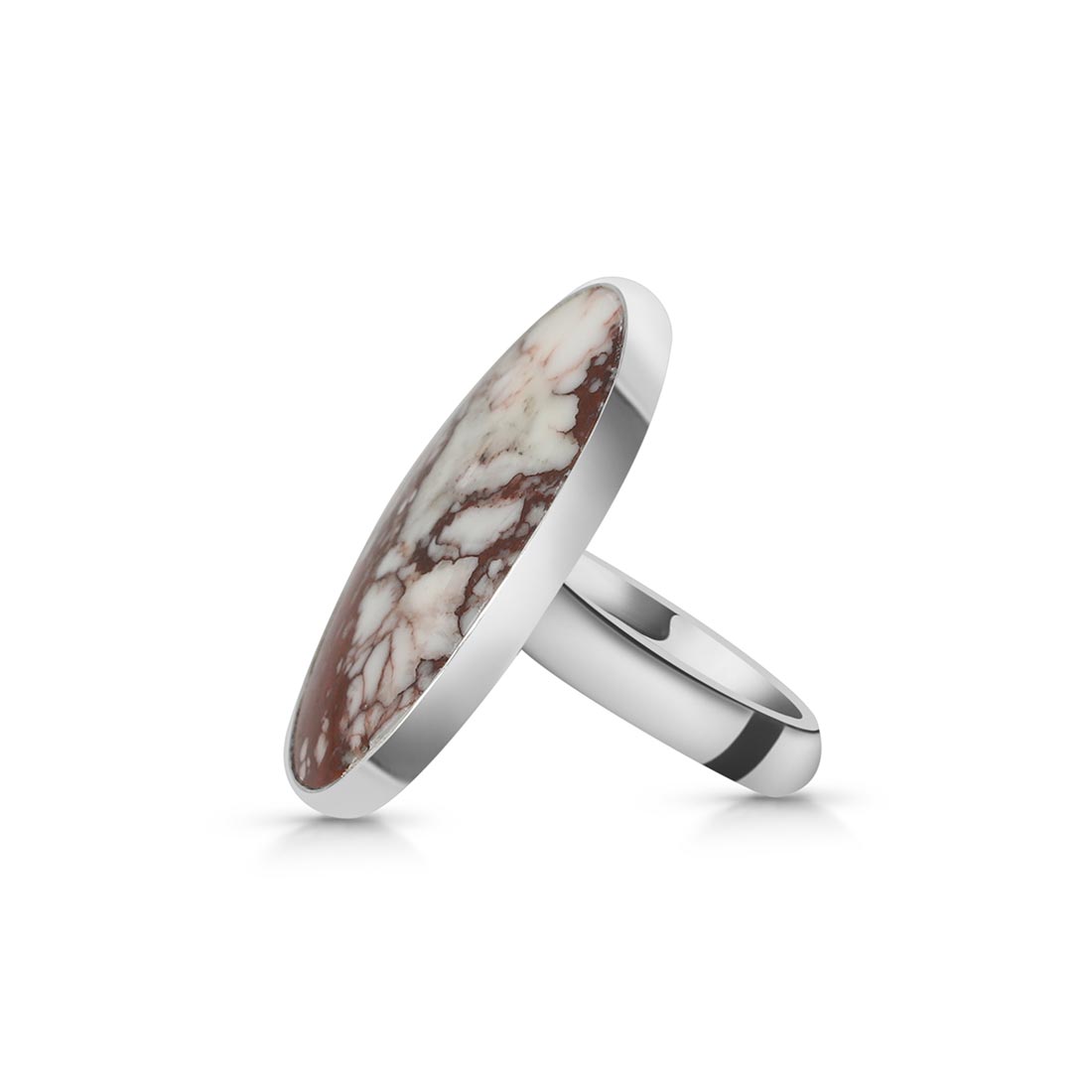 Premium Wild Horse Jasper Adjustable Ring - Elegant Statement Jewelry (WOJ-R-53)