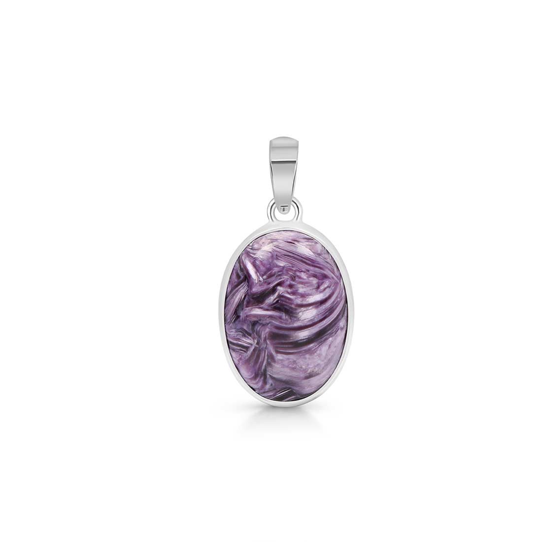 Premium Charoite Pendant - Elegant Purple Statement Jewelry (CHR-P-41)