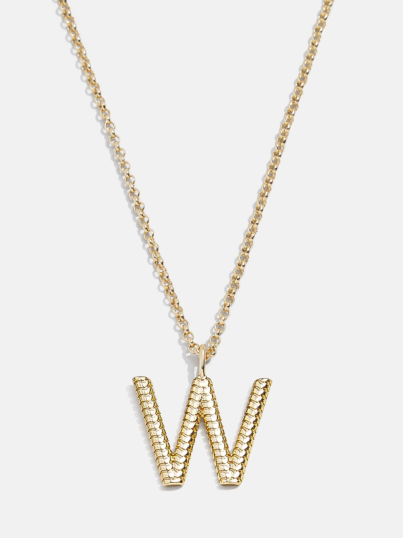 Premium Initial Necklace - Ribbed Textured Design