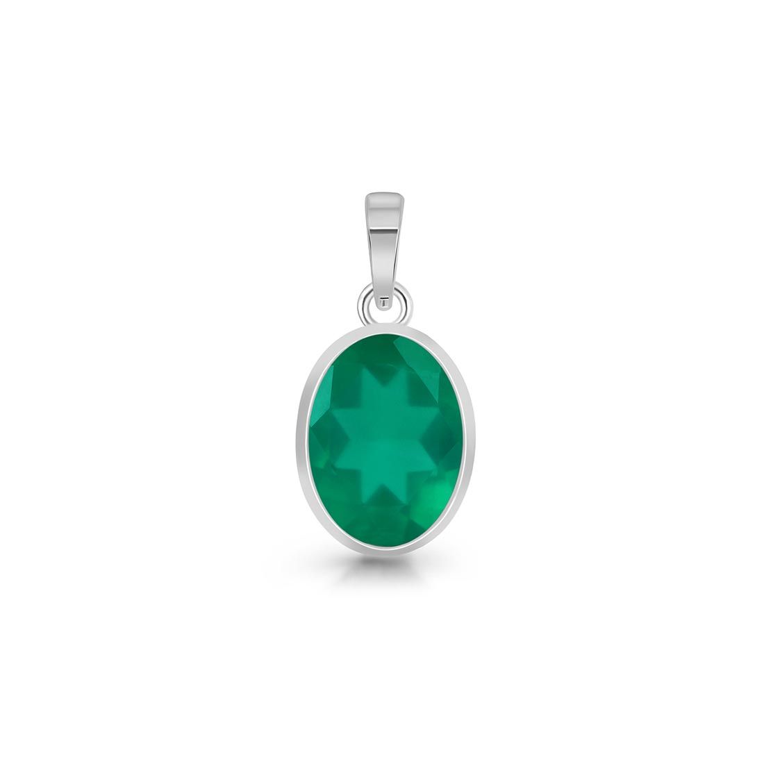 Premium Green Onyx Pendant - Elegant Emerald-Inspired Jewelry