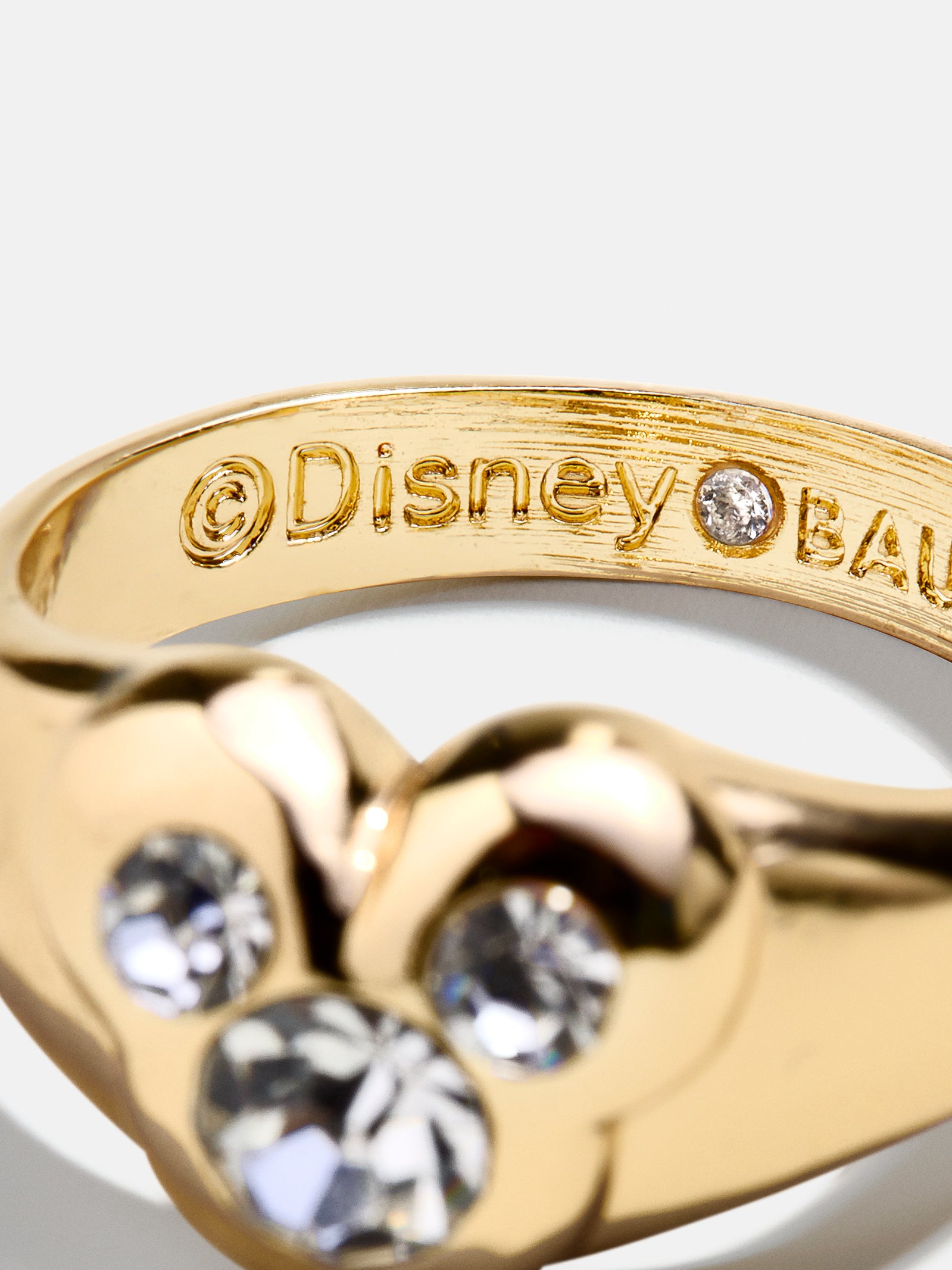 Premium Mickey Mouse Disney Gold Ring with Pavé Crystals