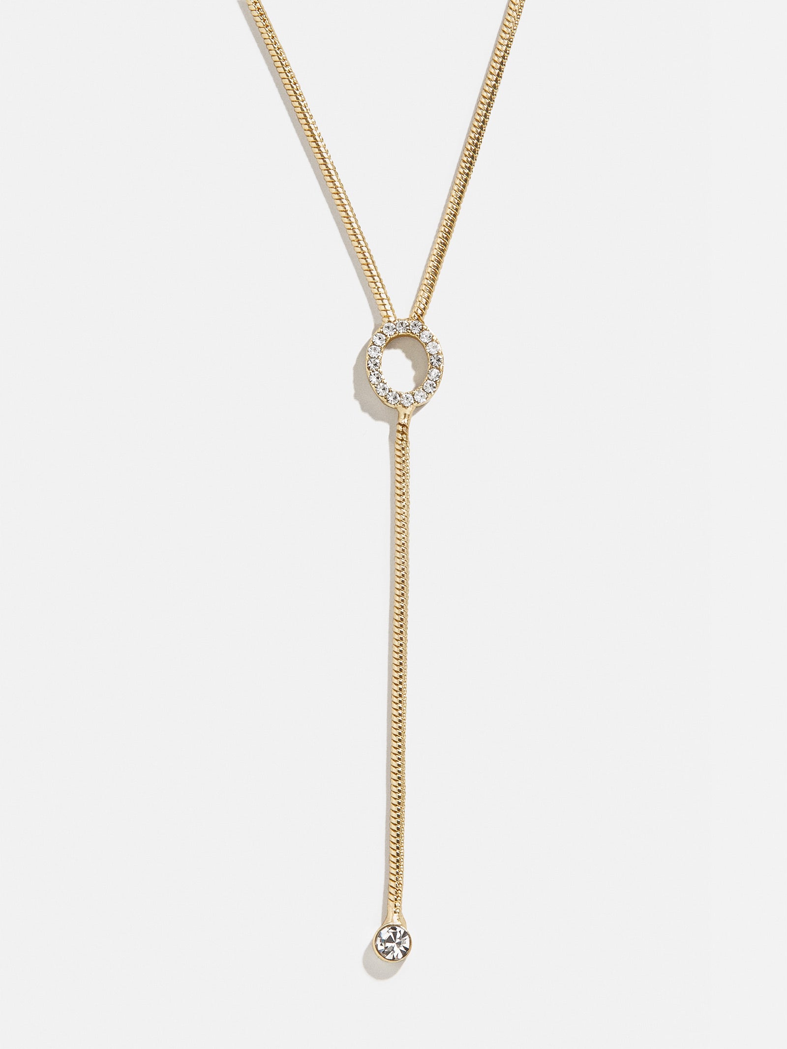 Premium Pavé Initial Y-Chain Necklace - Gold Elegance