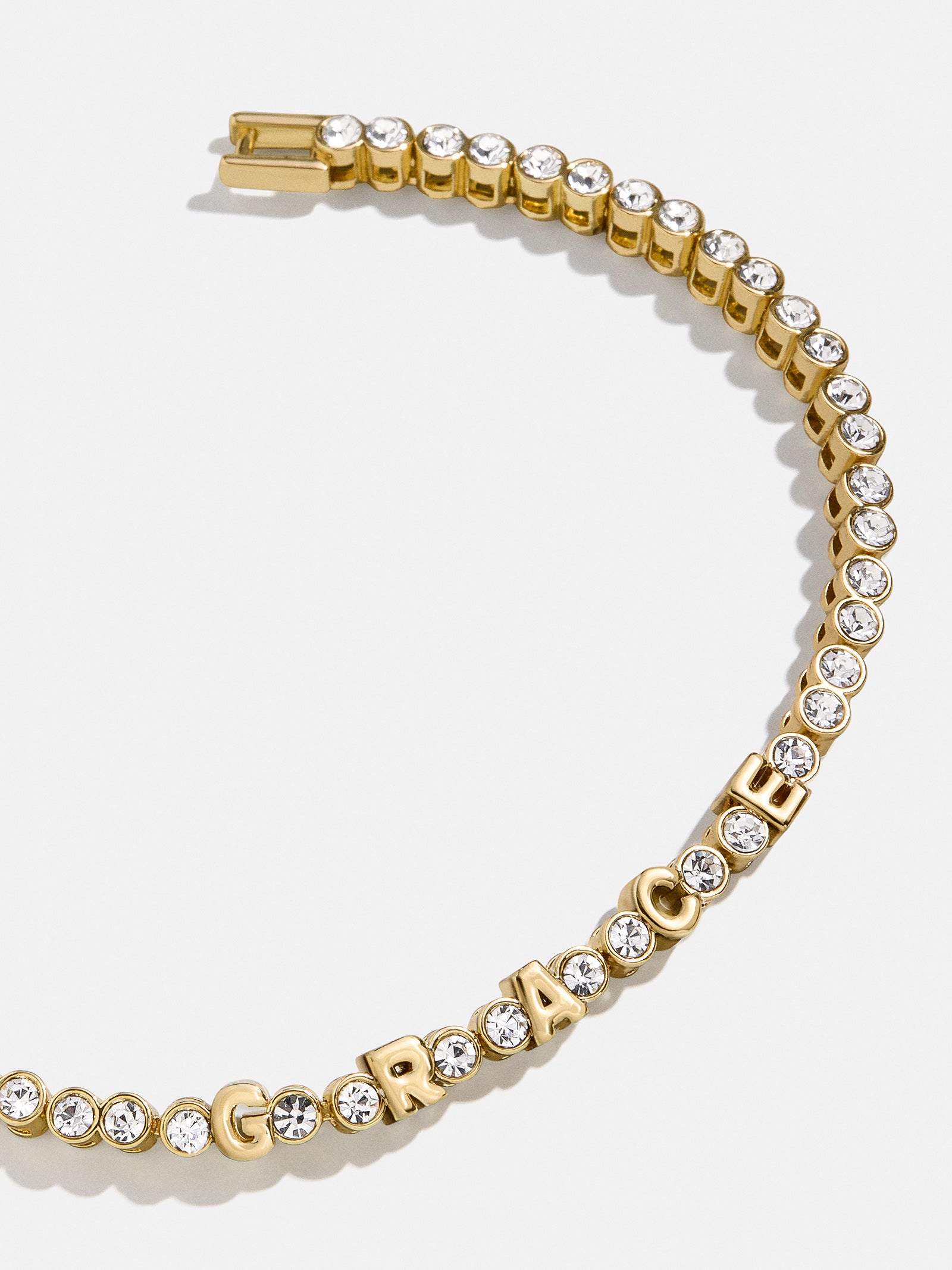 Premium Amalie Gold Tennis Bracelet with Pavé Crystals