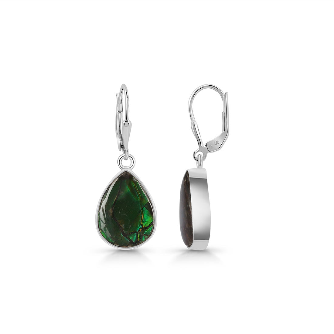 Premium Ammolite Statement Earrings - AML-E-32