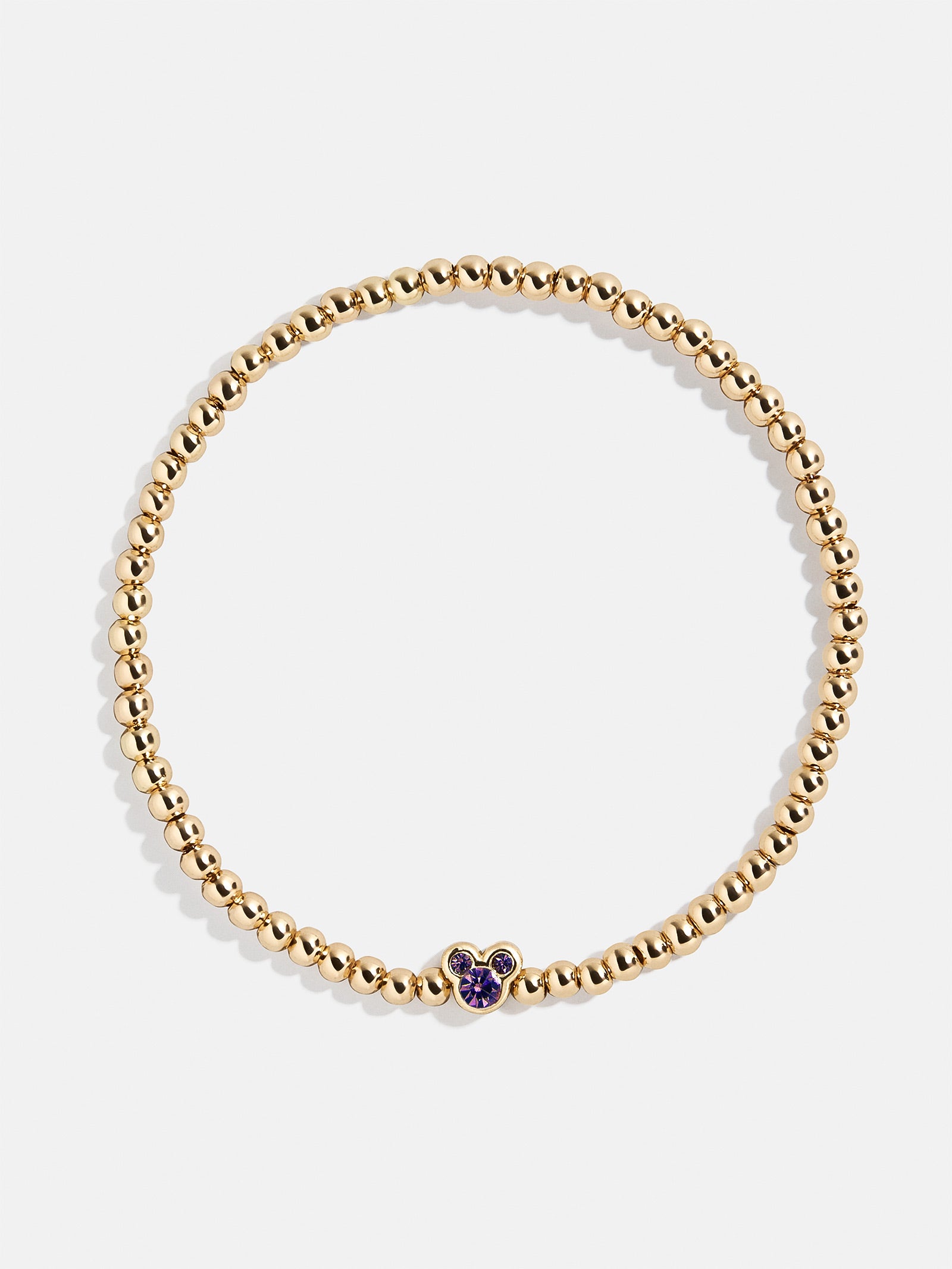 Premium Disney Mickey Mouse Birthstone Pisa Bracelet - Amethyst