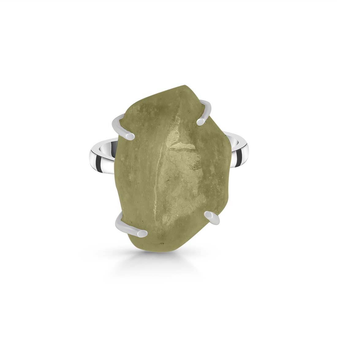 Premium Libyan Desert Glass Statement Ring - LDG-R-39