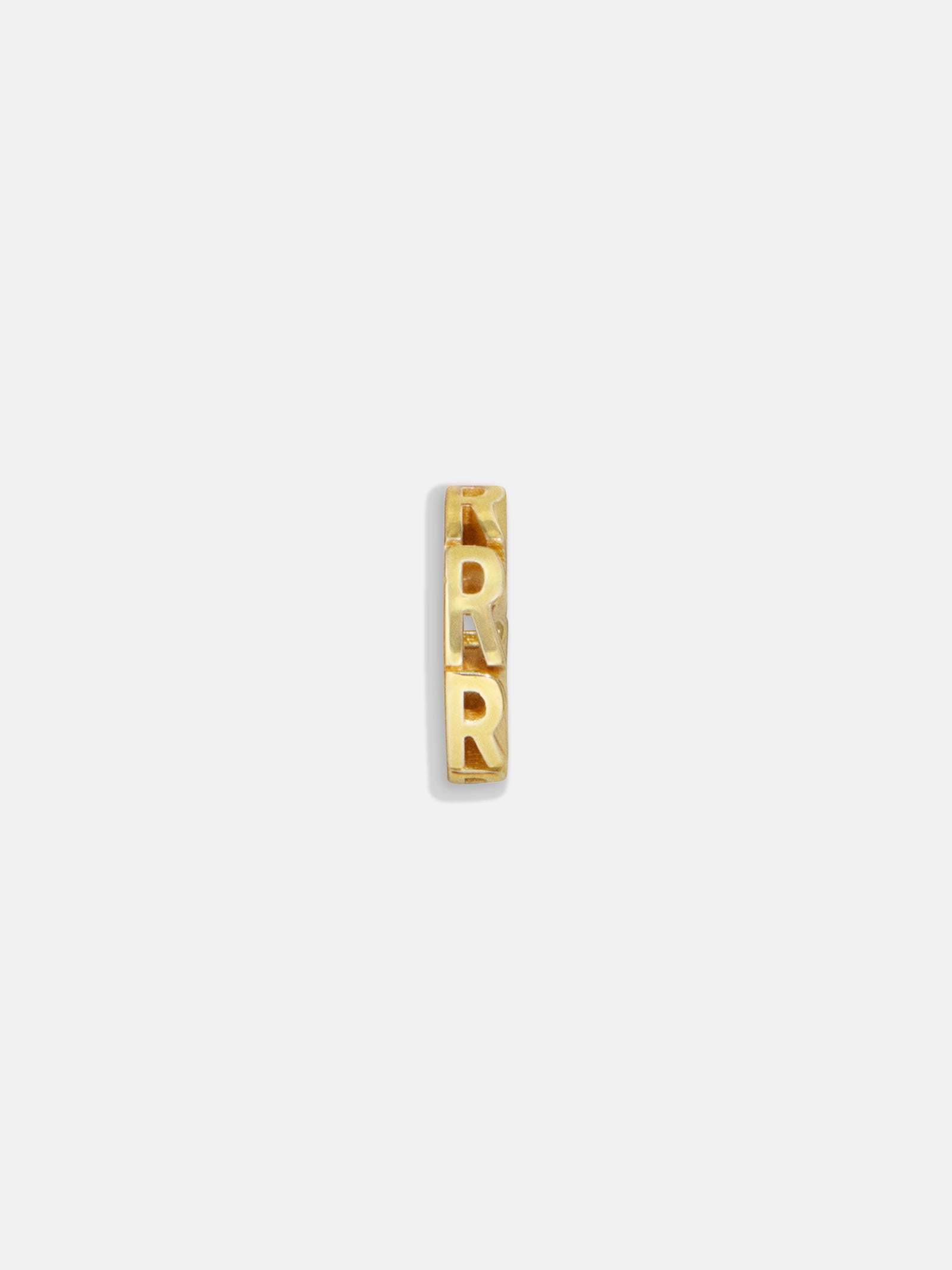 Premium Gold Initial Bead Charm - R | Modern Personalized Jewelry