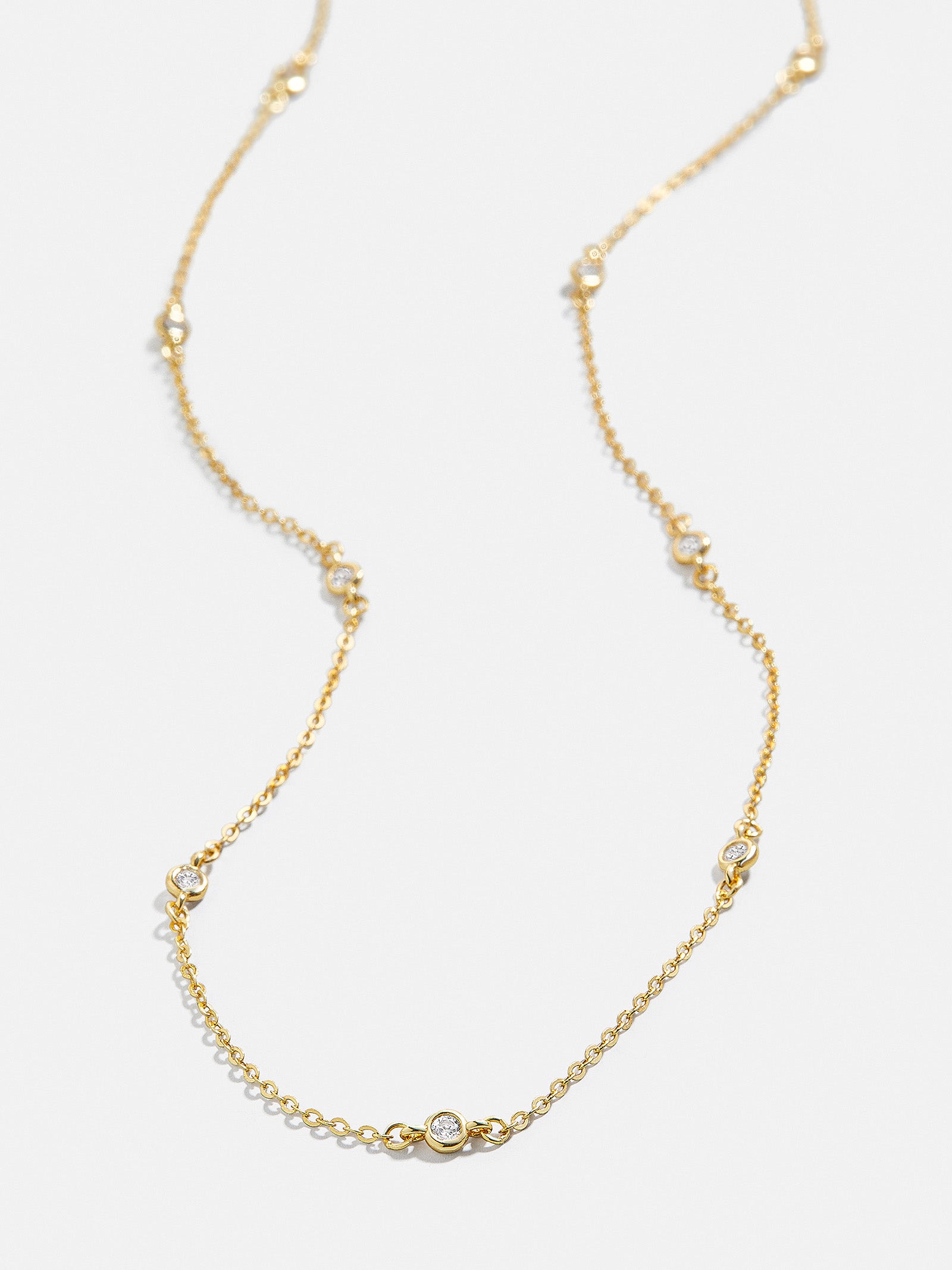 Premium Yasmine 18K Gold Necklace - Ultimate Gold & Pavé Design