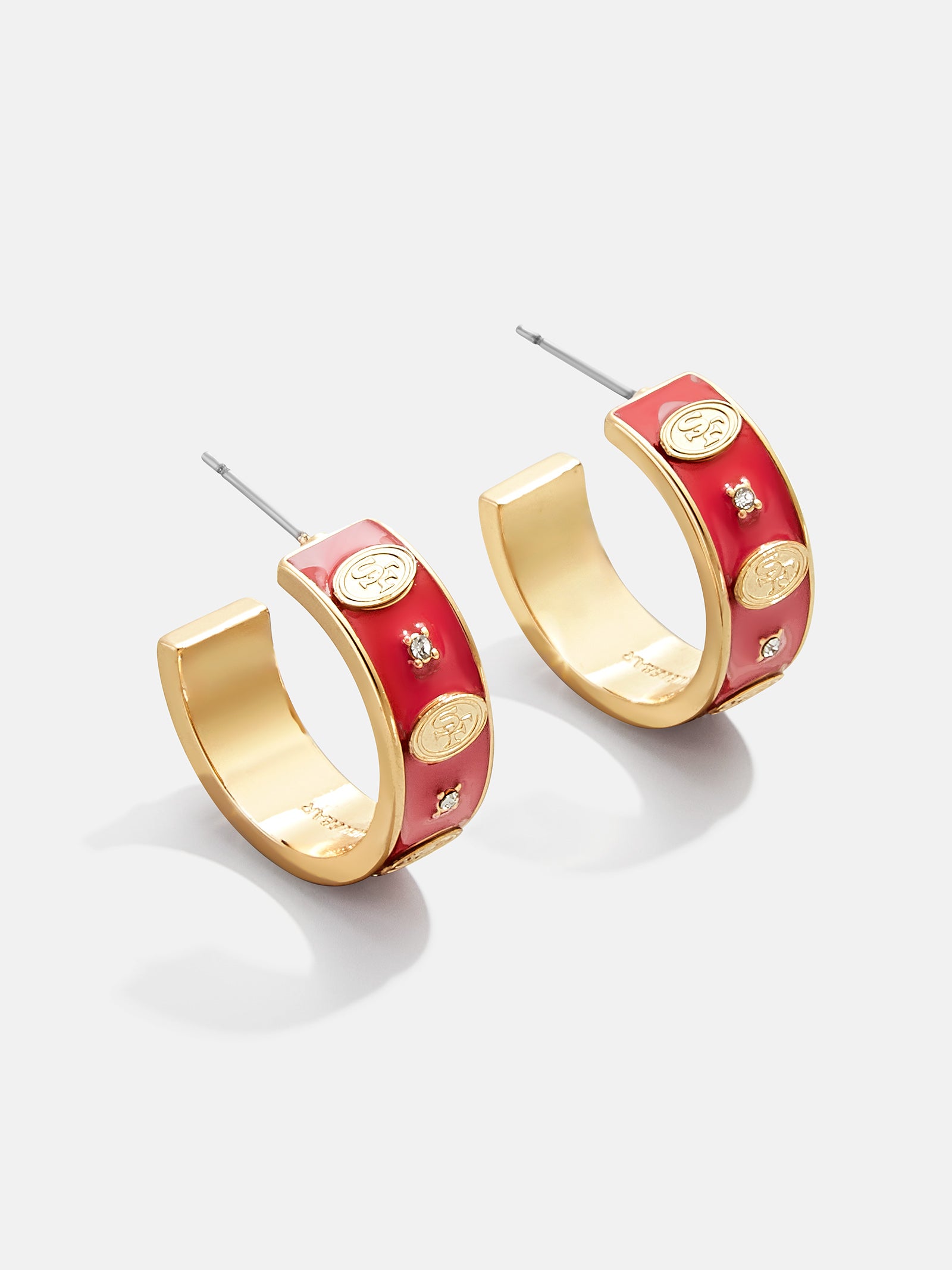 Premium San Francisco 49ers Team Logo Hoop Earrings by WEAR x Erin Andrews